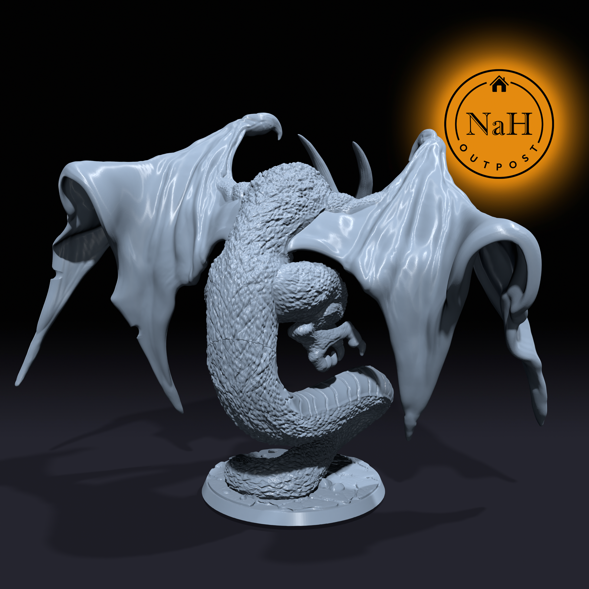 Fenathrax, the Earth's Serpent | Bronze Dragon | Drake miniature for Tabletop games like D&D and War Gaming| Dungeons and Dragons Mini | Adult Ancient Young Dragon