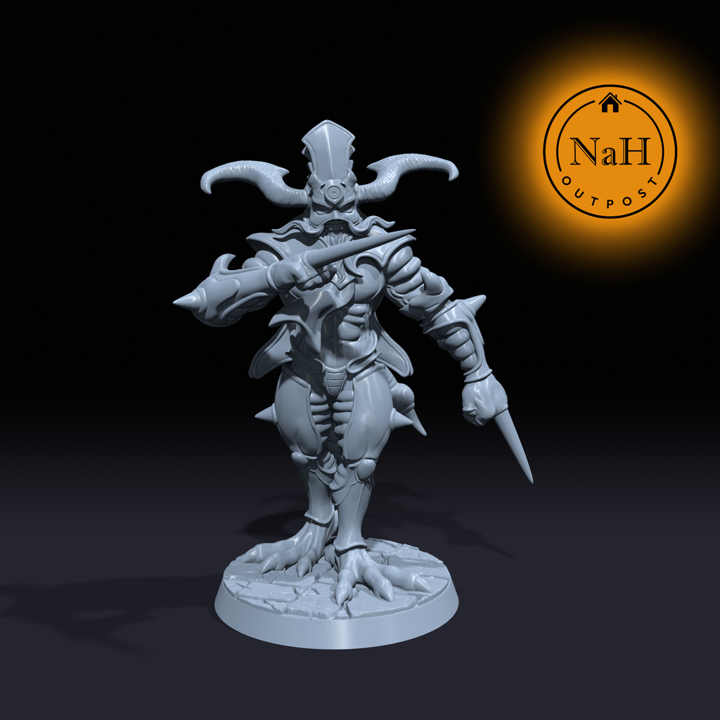 Akito, the Shadow Blade | Gongolion | Dragonborn Rogue miniature for Tabletop games like D&D and War Gaming| Dungeons and Dragons Mini
