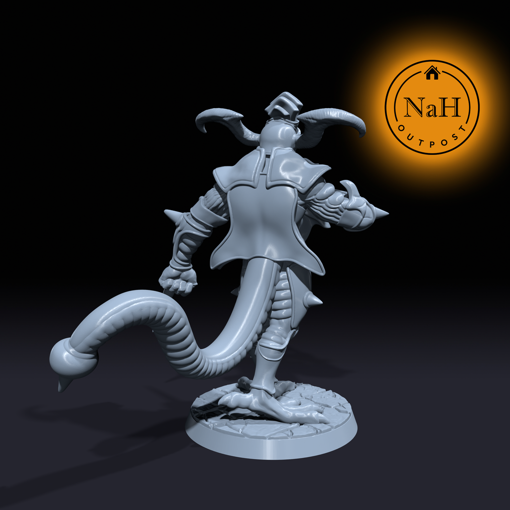 Akito, the Shadow Blade | Gongolion | Dragonborn Rogue miniature for Tabletop games like D&D and War Gaming| Dungeons and Dragons Mini