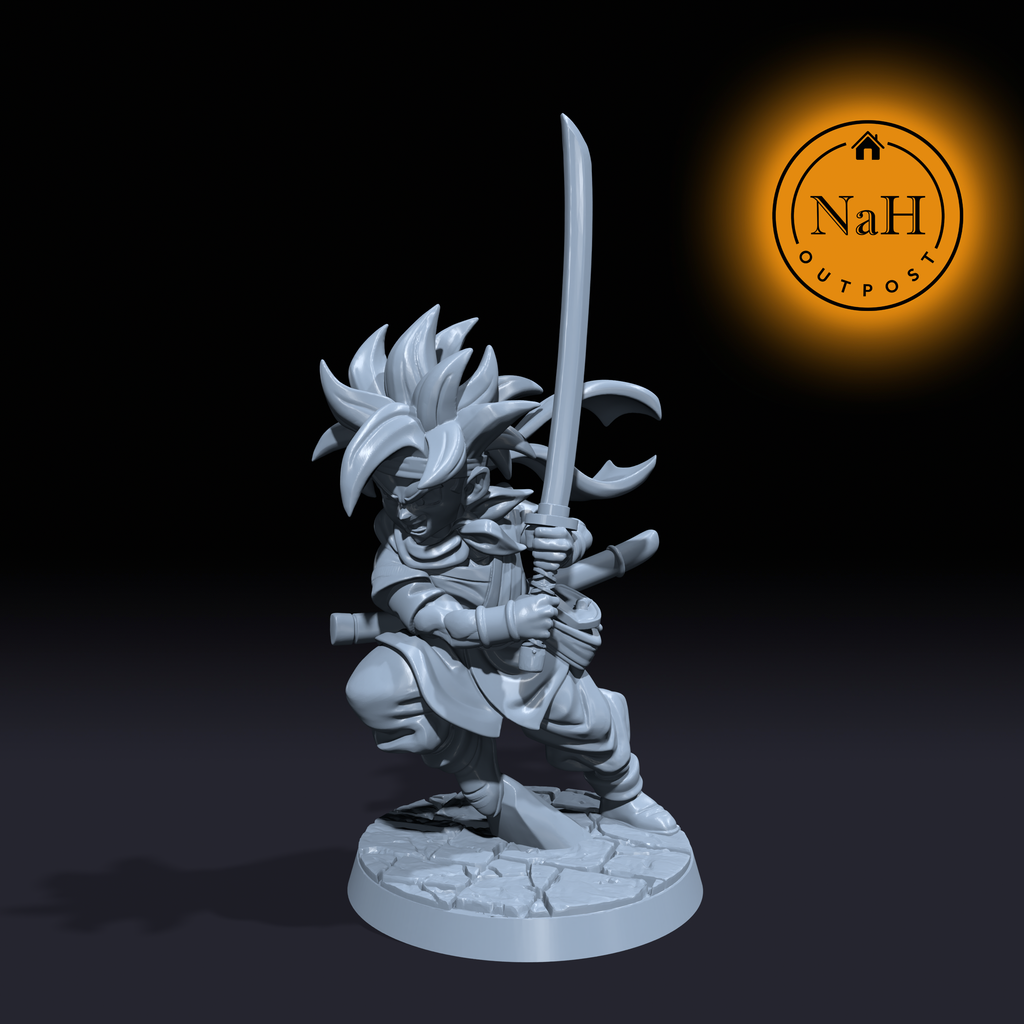 Kentaro, Blade of the Rising Sun | Sword Fighter | Ninja Miniature for Tabletop games like D&D and War Gaming| Dungeons and Dragons Mini | RN estudio