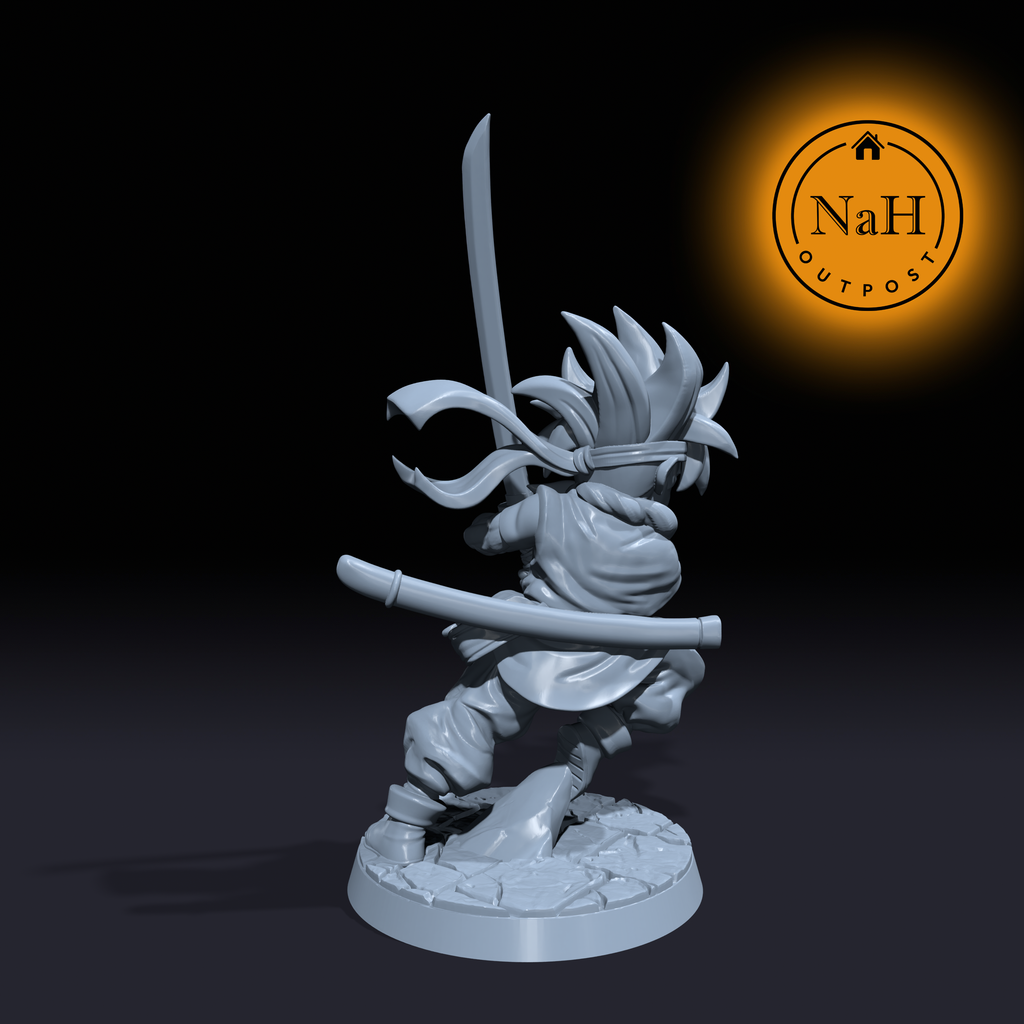 Kentaro, Blade of the Rising Sun | Sword Fighter | Ninja Miniature for Tabletop games like D&D and War Gaming| Dungeons and Dragons Mini | RN estudio