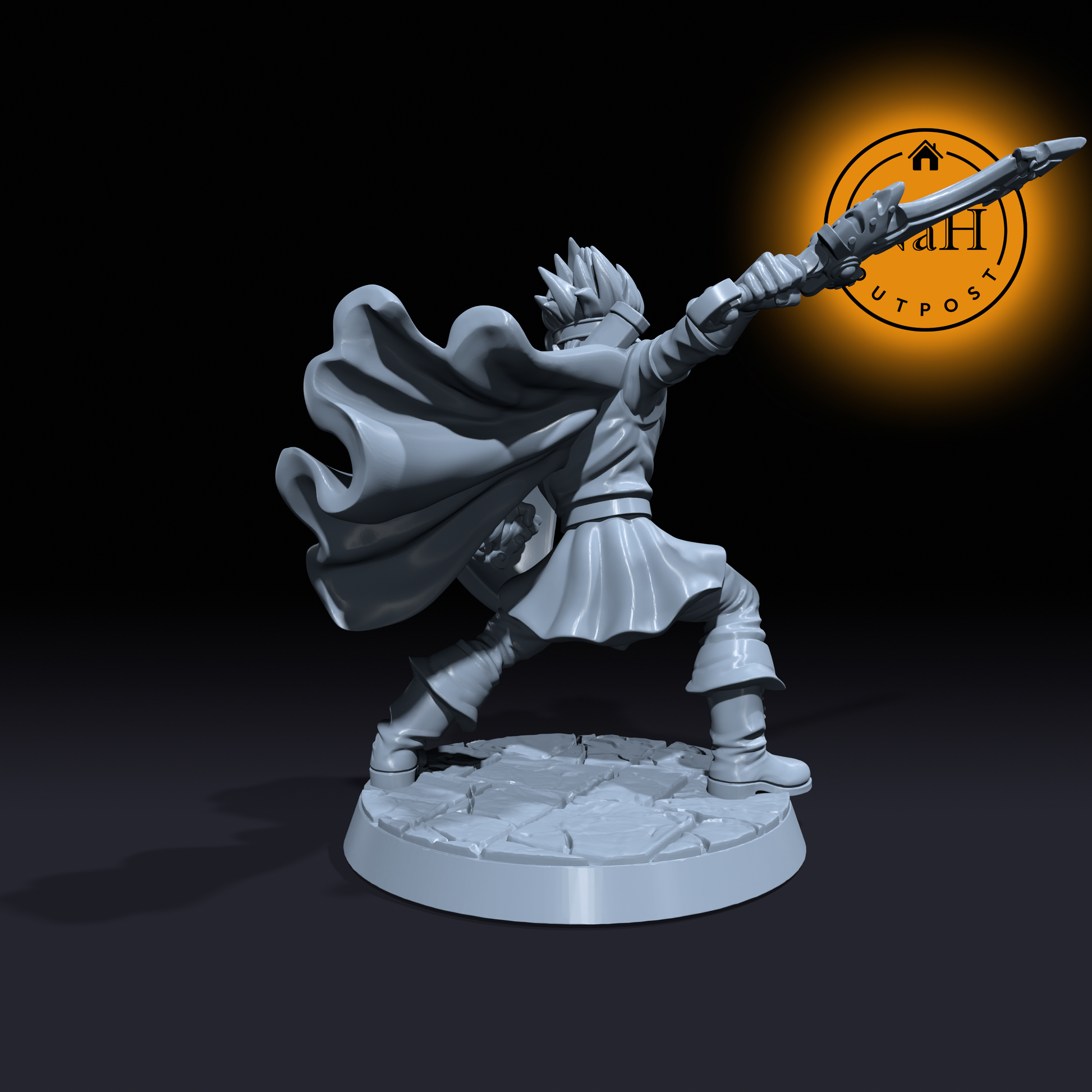 Shin, Champion of Light | Paladin or Fighter Miniature for Tabletop games like D&D and War Gaming| Dungeons and Dragons Mini | RN estudio