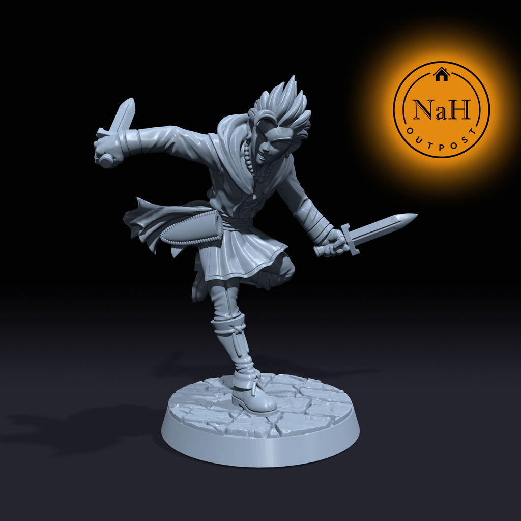 Spike, the Ghost Blade | Rogue Assassin Miniature for Tabletop games like D&D and War Gaming| Dungeons and Dragons Mini