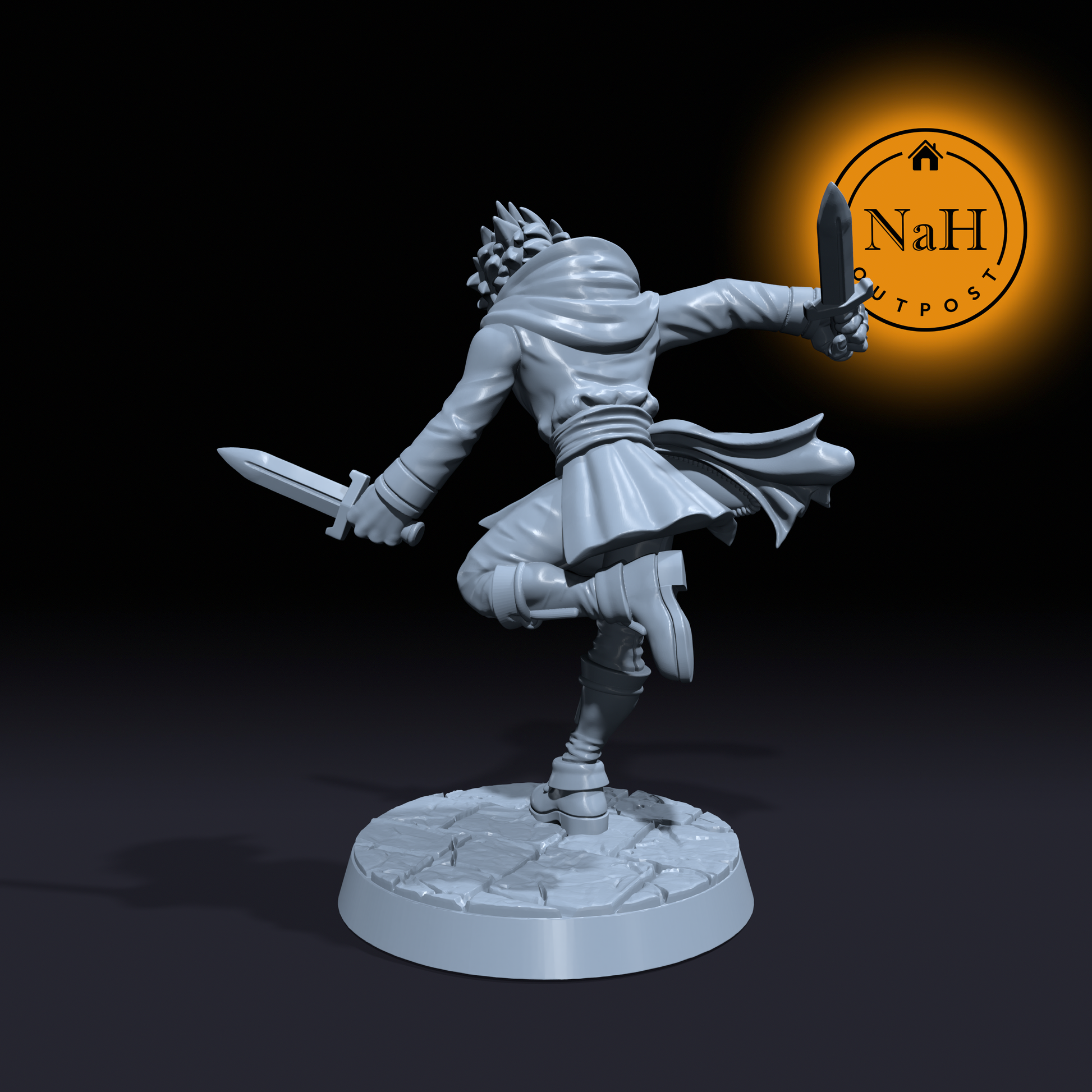 Spike, the Ghost Blade | Rogue Assassin Miniature for Tabletop games like D&D and War Gaming| Dungeons and Dragons Mini