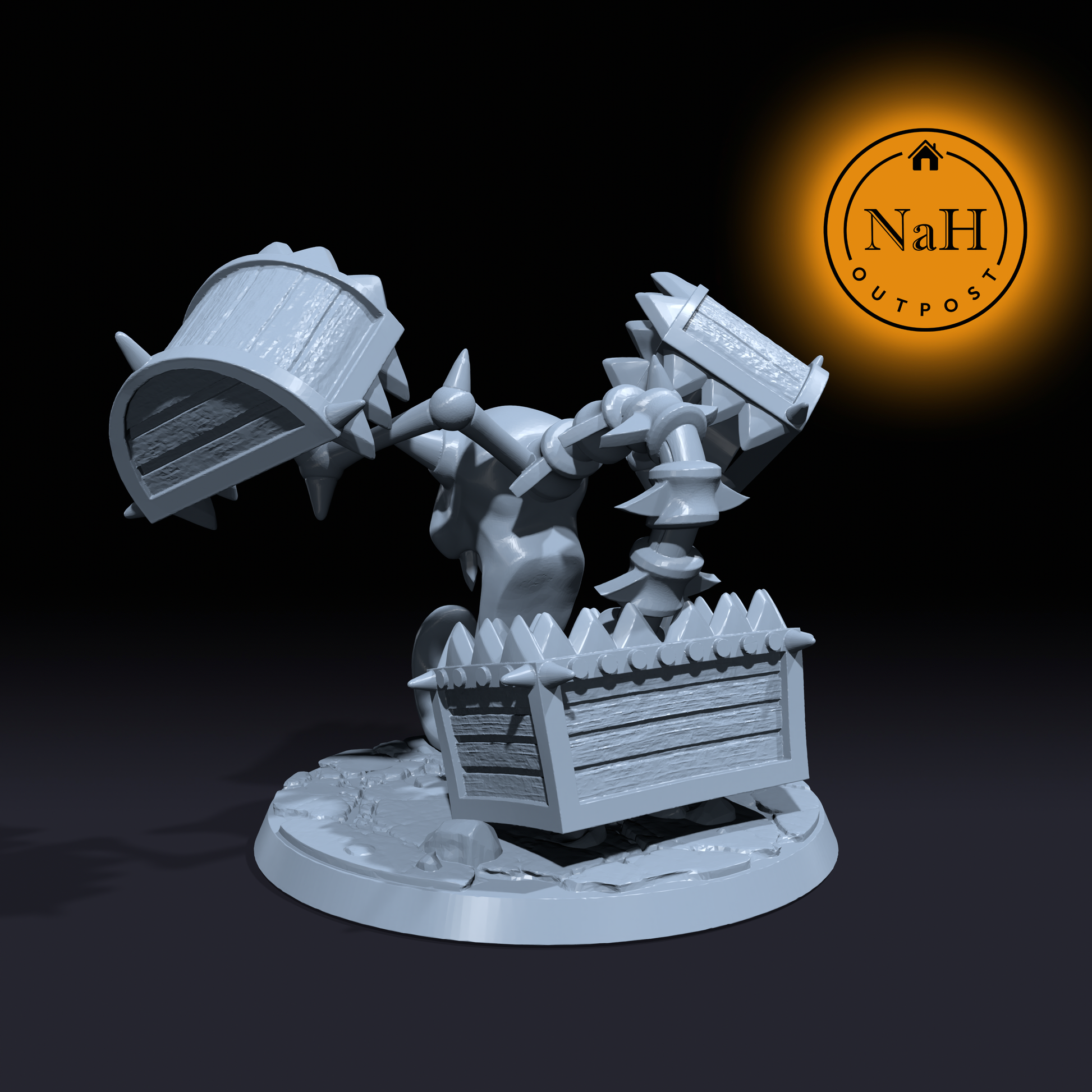 Bone Maw, the Lurking Terror | Undead Mymic | Winged Chest Mimic |  Monster Miniature for Tabletop games like D&D and War Gaming| Dungeons and Dragons Mini | RN estudio