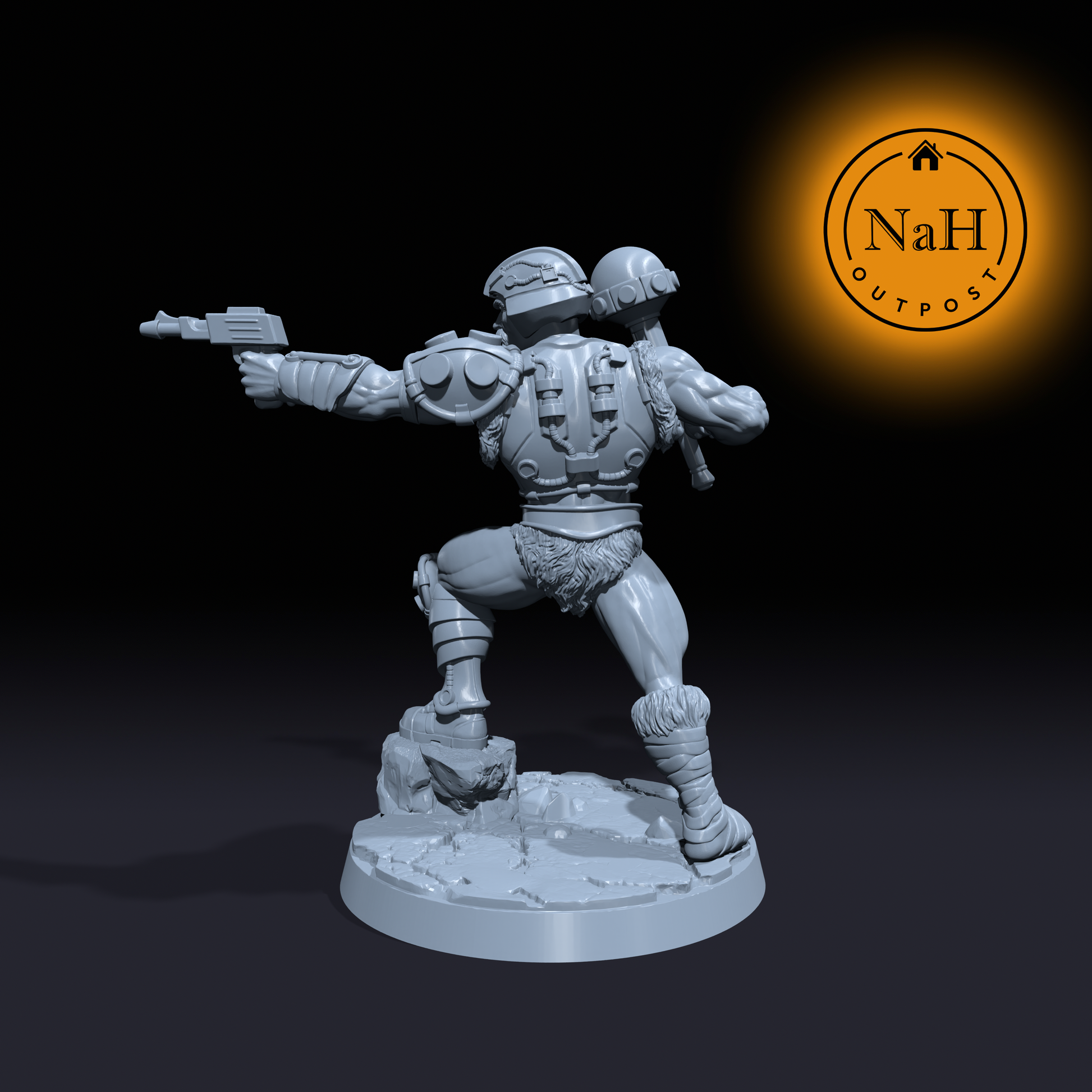 Dun-Ken, Master of Might and Machine | Man At Arms | Artificer Soldier miniature for Tabletop games like D&D and War Gaming| Dungeons and Dragons