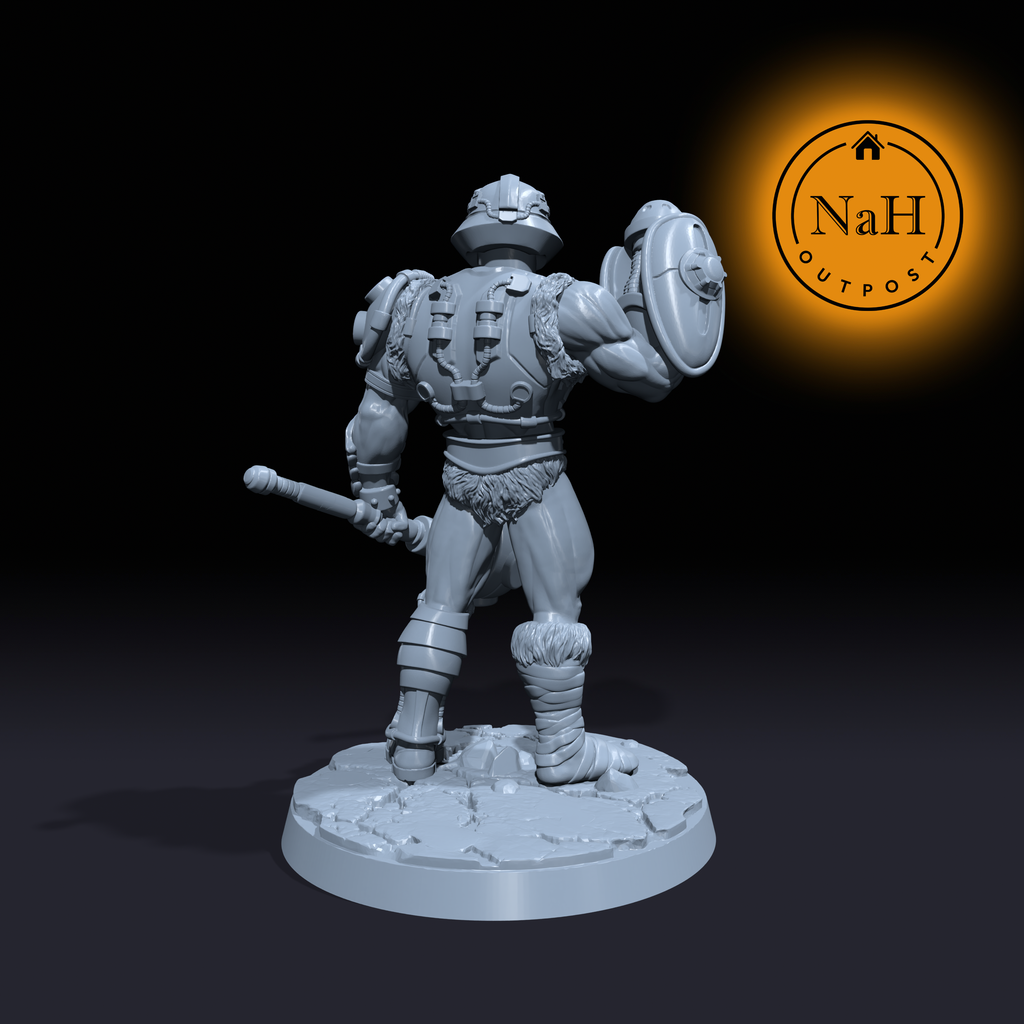 Dun-Ken, Master of Might and Machine | Man At Arms | Artificer Soldier miniature for Tabletop games like D&D and War Gaming| Dungeons and Dragons