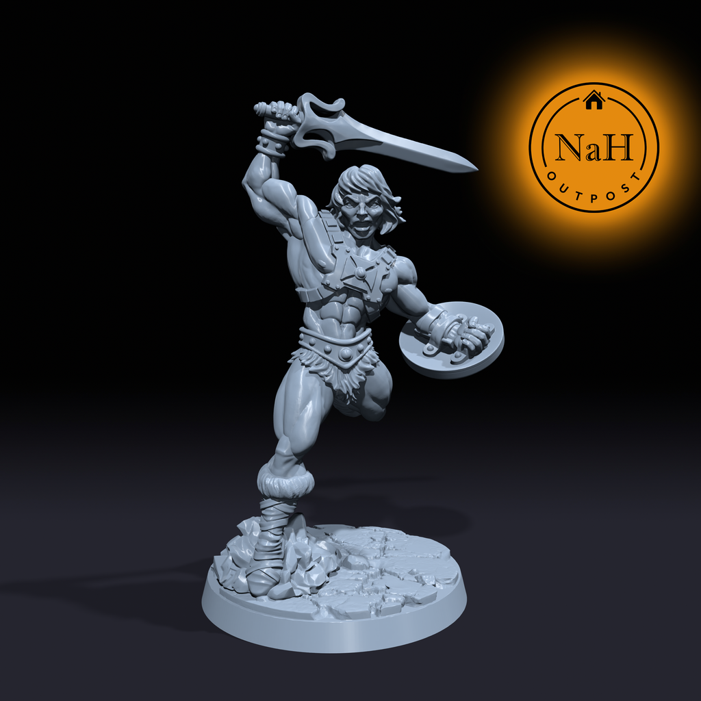 He-Darr | Human Barbarian |  Fighter | Cleric miniature for Tabletop games like D&D and War Gaming| Dungeons and Dragons Mini | RN estudio