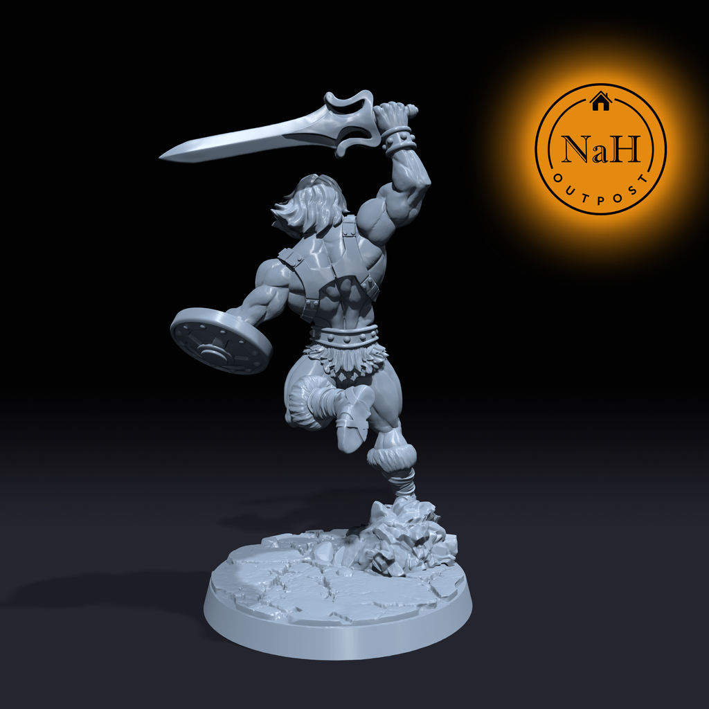 He-Darr | Human Barbarian |  Fighter | Cleric miniature for Tabletop games like D&D and War Gaming| Dungeons and Dragons Mini | RN estudio