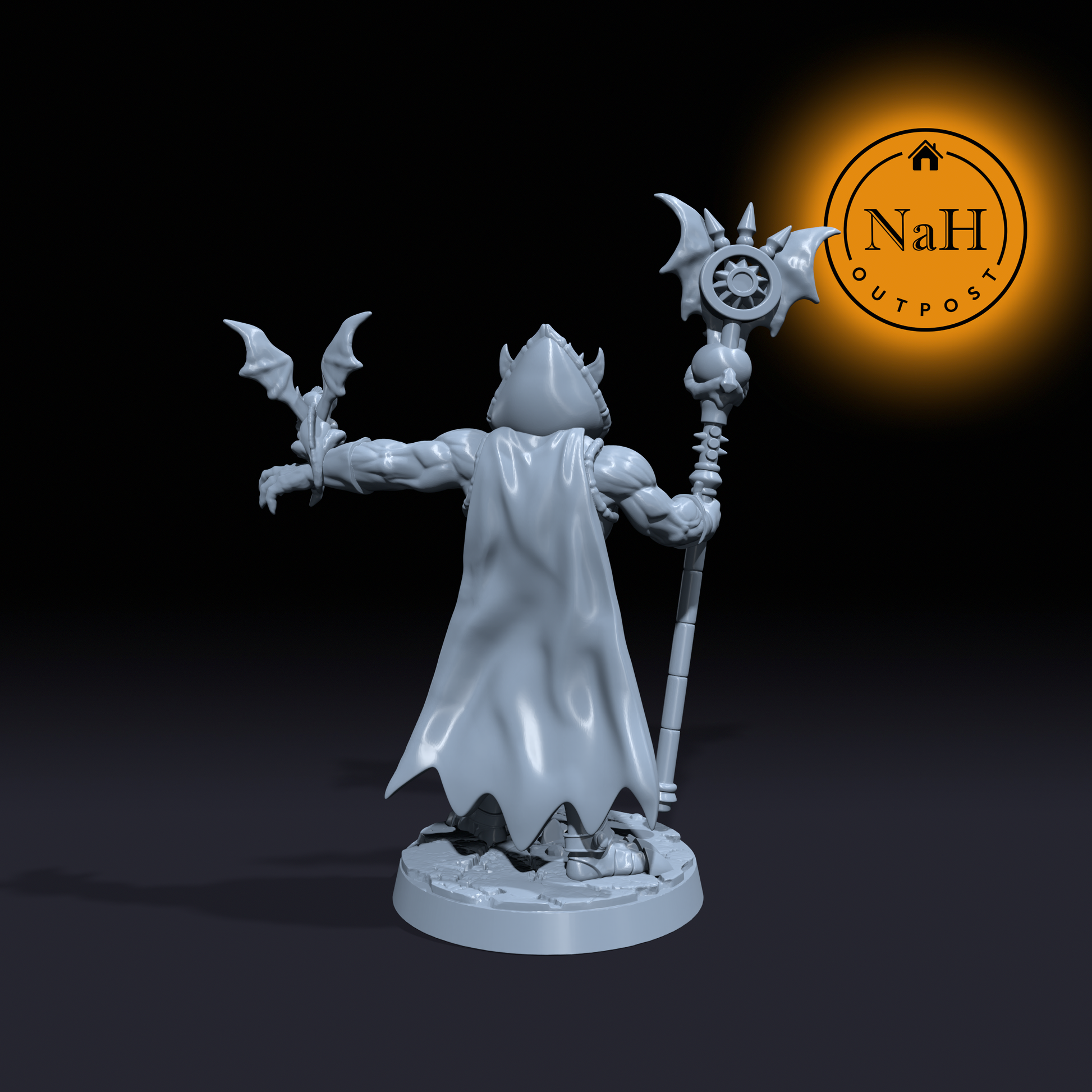 Xarathos Doombringer | Hoarbad | Tiefling Sorcerer miniature for Tabletop games like D&D and War Gaming| Dungeons and Dragons Mini