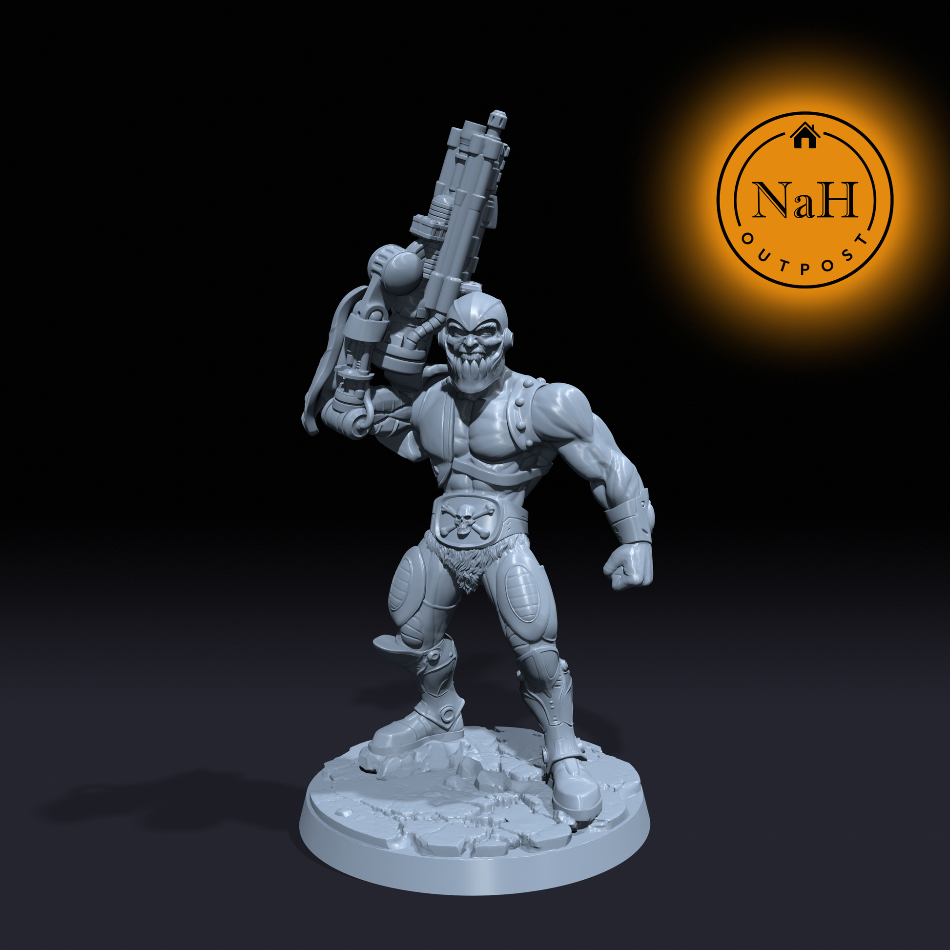Maw Face, the Iron-Jawed | Artificer | Fighter miniature for Tabletop games like D&D and War Gaming| Dungeons and Dragons Mini | RN estudio