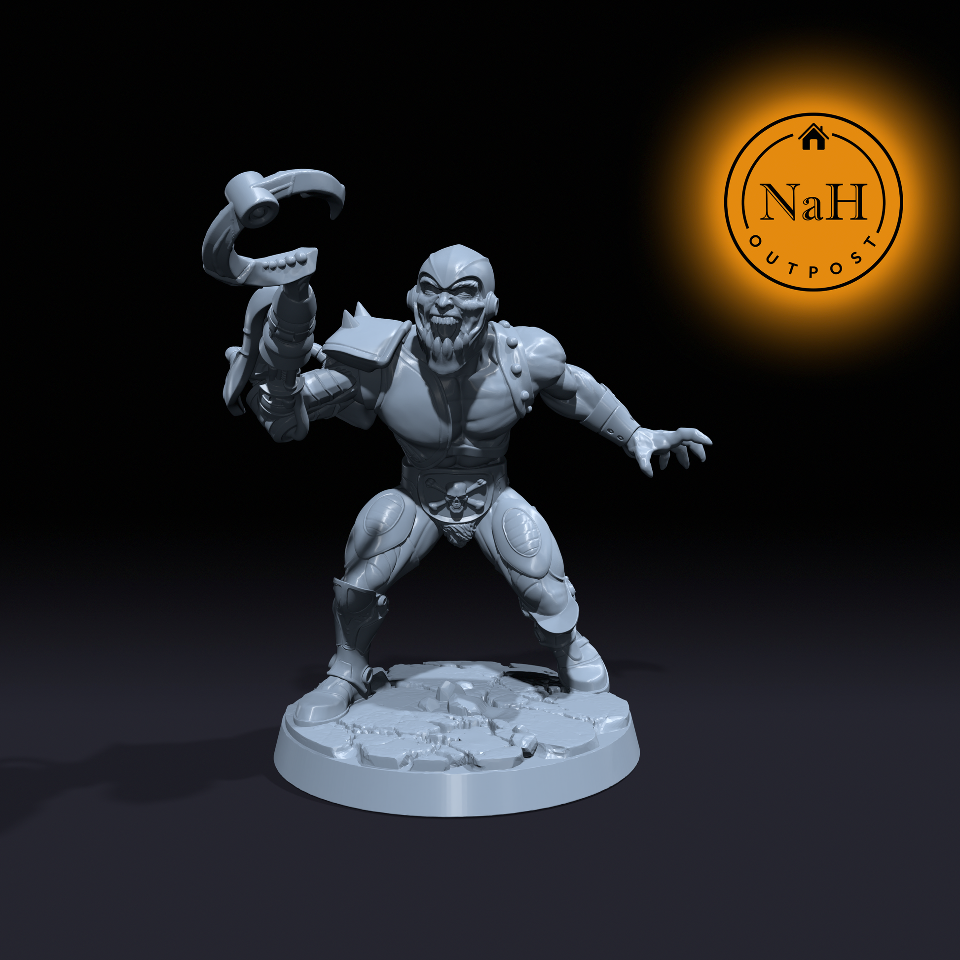 Maw Face, the Iron-Jawed | Artificer | Fighter miniature for Tabletop games like D&D and War Gaming| Dungeons and Dragons Mini | RN estudio