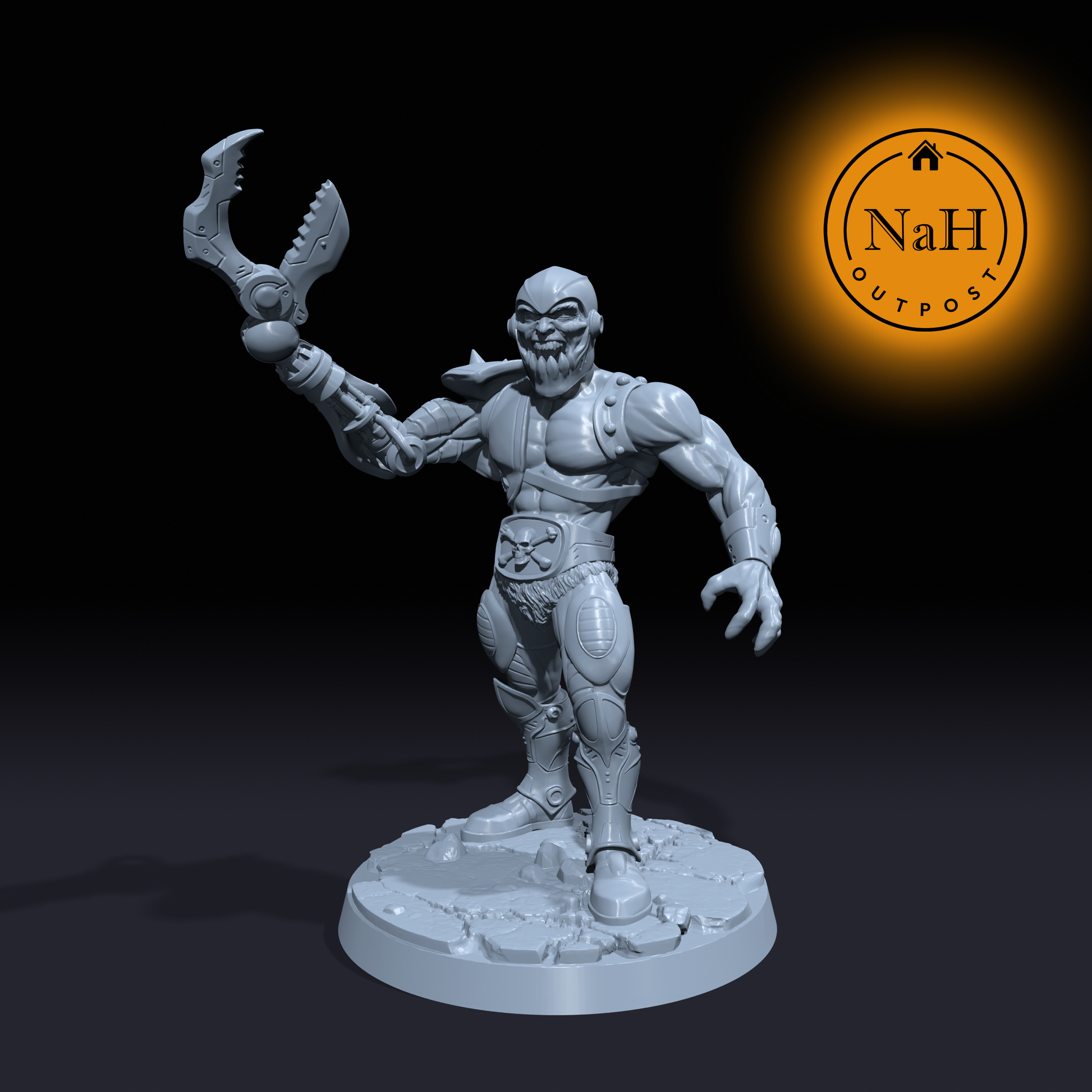 Maw Face, the Iron-Jawed | Artificer | Fighter miniature for Tabletop games like D&D and War Gaming| Dungeons and Dragons Mini | RN estudio
