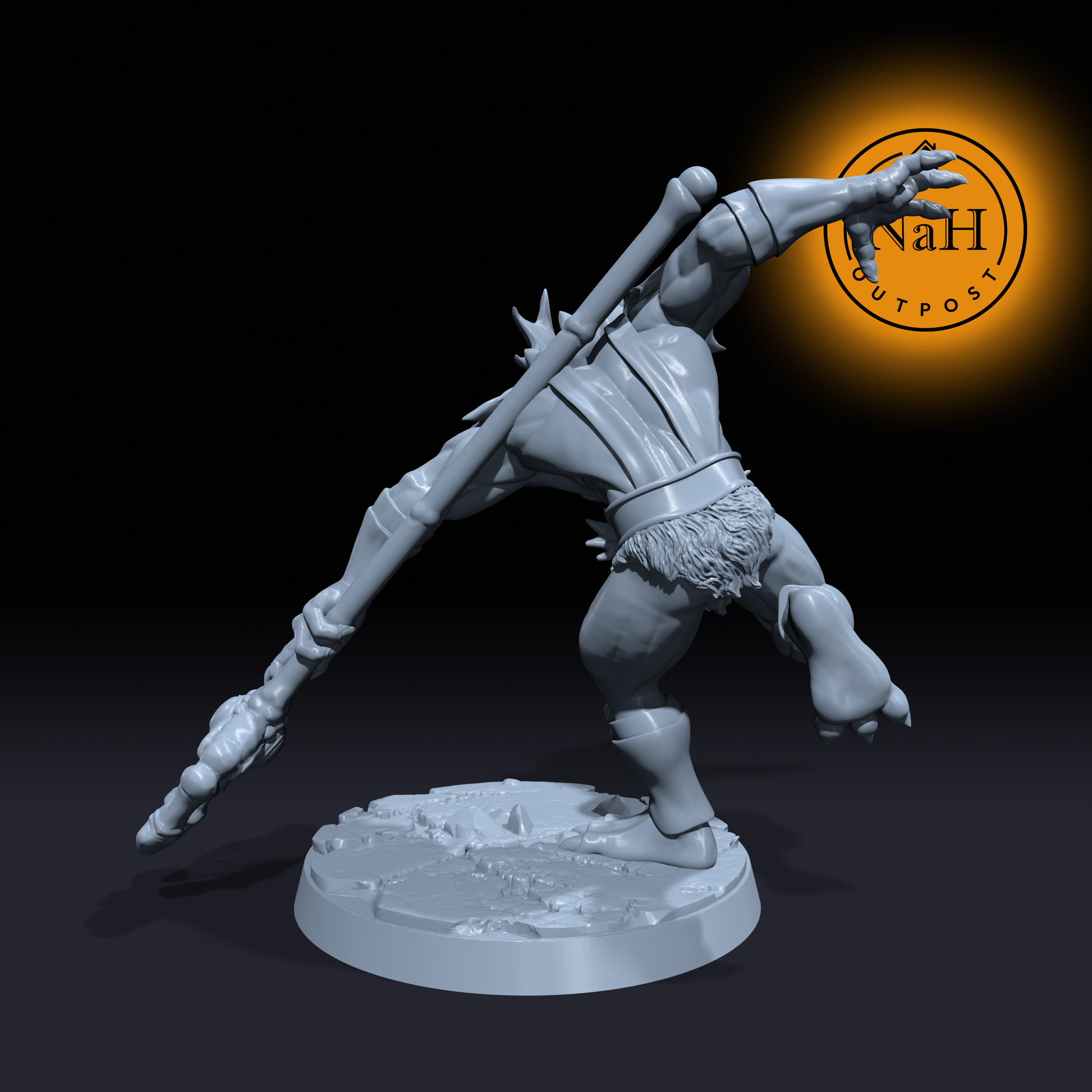 Rakhash, Trident of the Tide | Merfolk - Mer-man | Swamp Thing miniature for Tabletop games like D&D and War Gaming| Dungeons and Dragons Mini | RN estudio