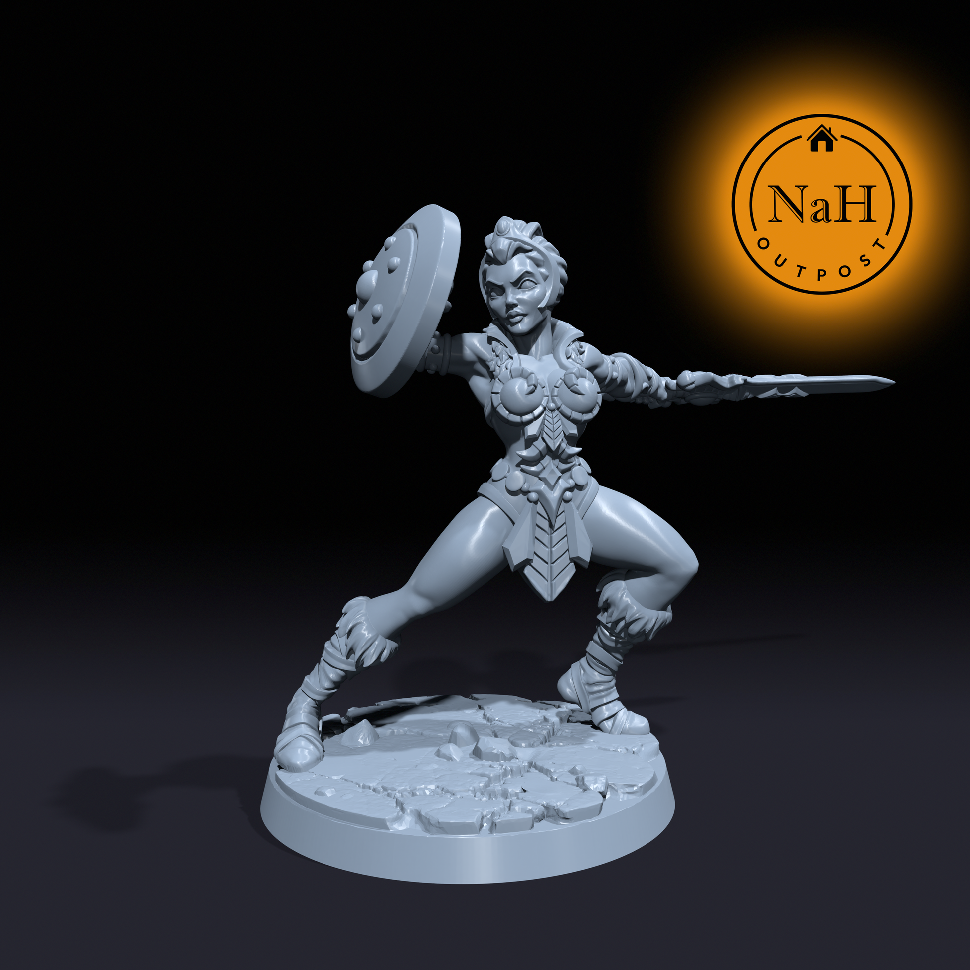 Sheela, Serpent's Tongue | Female Warlock | Fighter | Druid miniature for Tabletop games like D&D and War Gaming| Dungeons and Dragons Mini | RN estudio