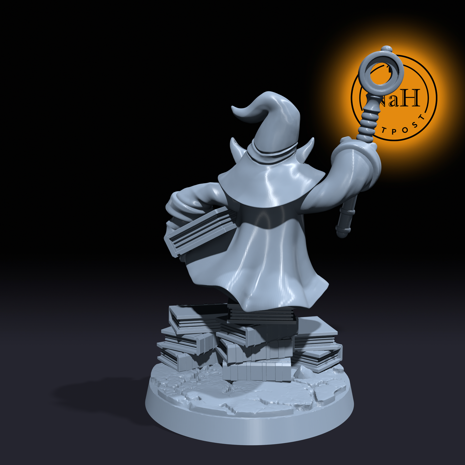 Trollo, Grimoire Hoarder | Goblin Wizard miniature for Tabletop games like D&D and War Gaming| Dungeons and Dragons Mini | RN estudio