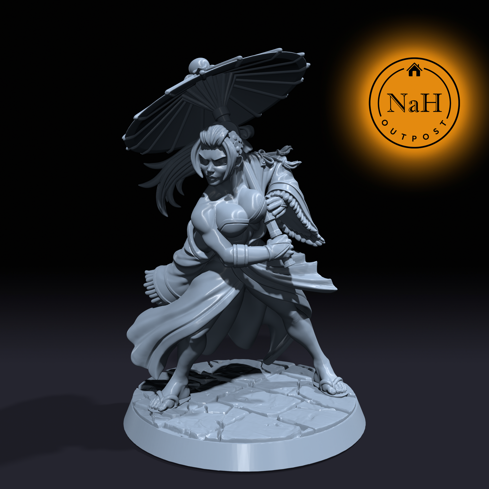 Meiying Nightsilk | Asuka | Geisha Female Rogue  Assassin miniature for Tabletop games like D&D and War Gaming| Dungeons and Dragons Mini