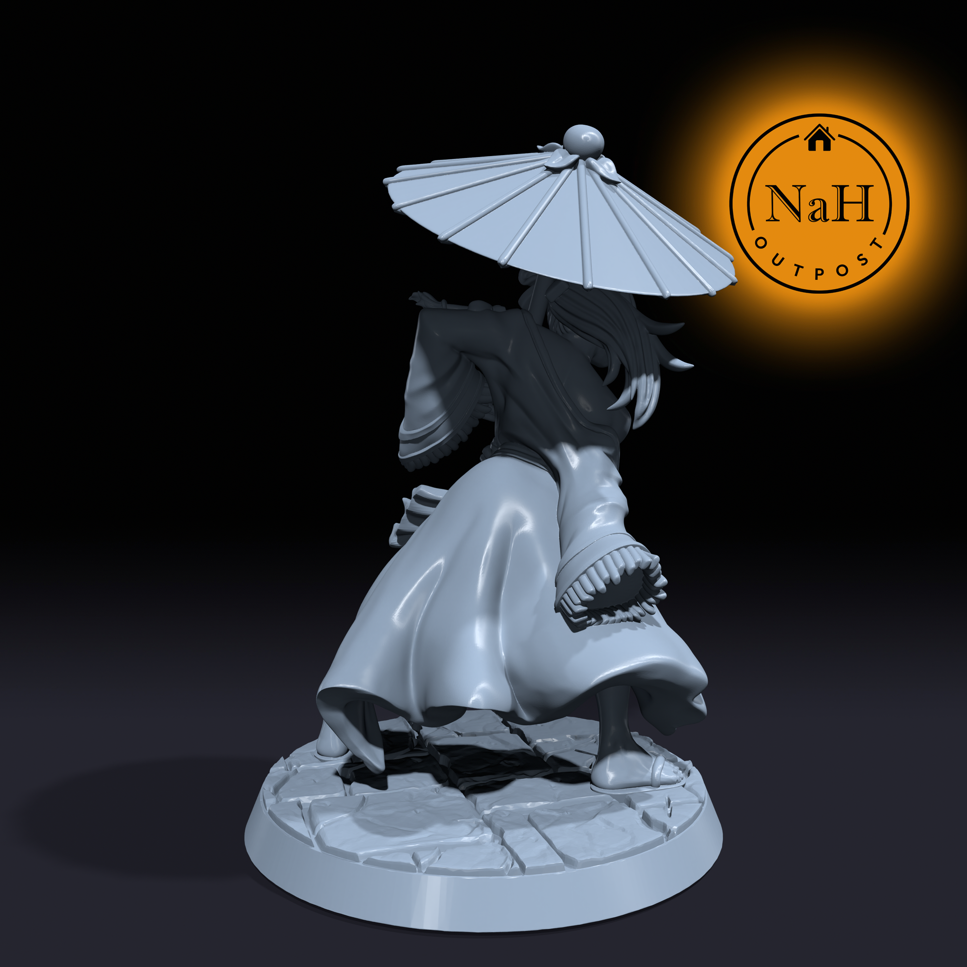 Meiying Nightsilk | Asuka | Geisha Female Rogue  Assassin miniature for Tabletop games like D&D and War Gaming| Dungeons and Dragons Mini
