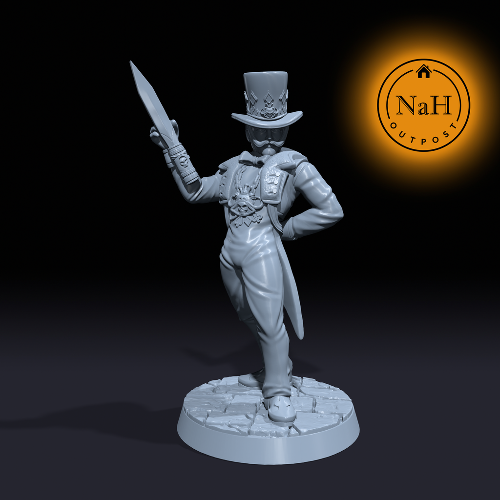 Alistair Gray | Dom Perignon | Male Bard or Rogue Assassin miniature for Tabletop games like D&D and War Gaming| Dungeons and Dragons Mini | RN estudio