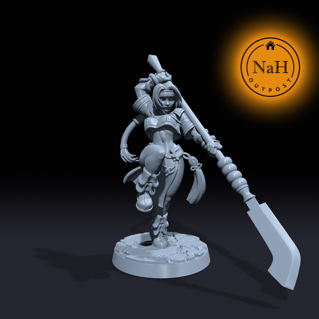 Nami Sung, Light of Justice | Glaive Fighter miniature for Tabletop games like D&D and War Gaming| Dungeons and Dragons Mini