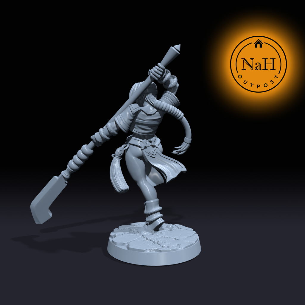 Nami Sung, Light of Justice | Glaive Fighter miniature for Tabletop games like D&D and War Gaming| Dungeons and Dragons Mini