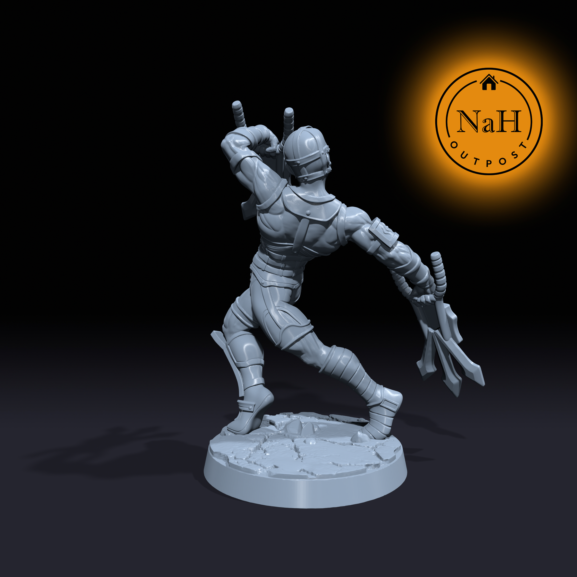 Volthan, The Blind Fury | Blind Bladedemon | Demon miniature for Tabletop games like D&D and War Gaming| Dungeons and Dragons Mini | RN estudio