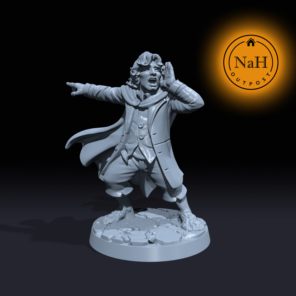 Merric Thistlebrook | Halfling Bard | Warlock | Sorcerer miniature for Tabletop games like D&D and War Gaming| Dungeons and Dragons Mini