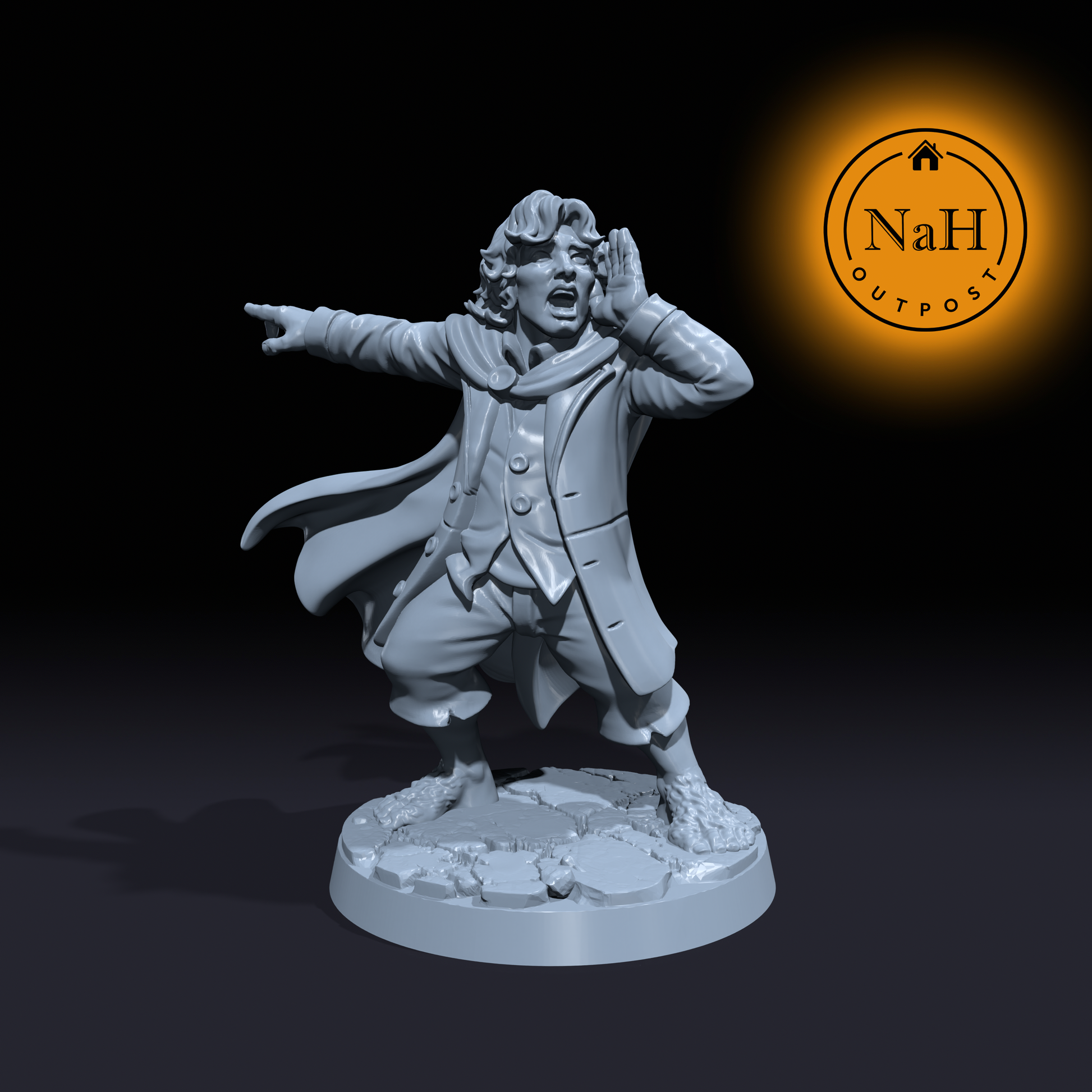 Merric Thistlebrook | Halfling Bard | Warlock | Sorcerer miniature for Tabletop games like D&D and War Gaming| Dungeons and Dragons Mini