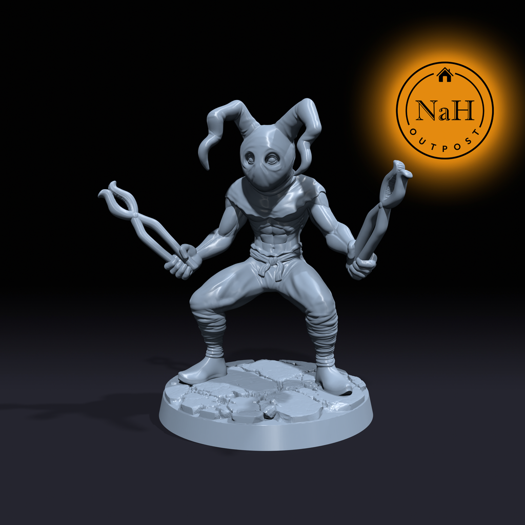Harrower, the Flesh Ripper | Plierfiend Torturer miniature for Tabletop games like D&D and War Gaming| Dungeons and Dragons Mini | RN estudio