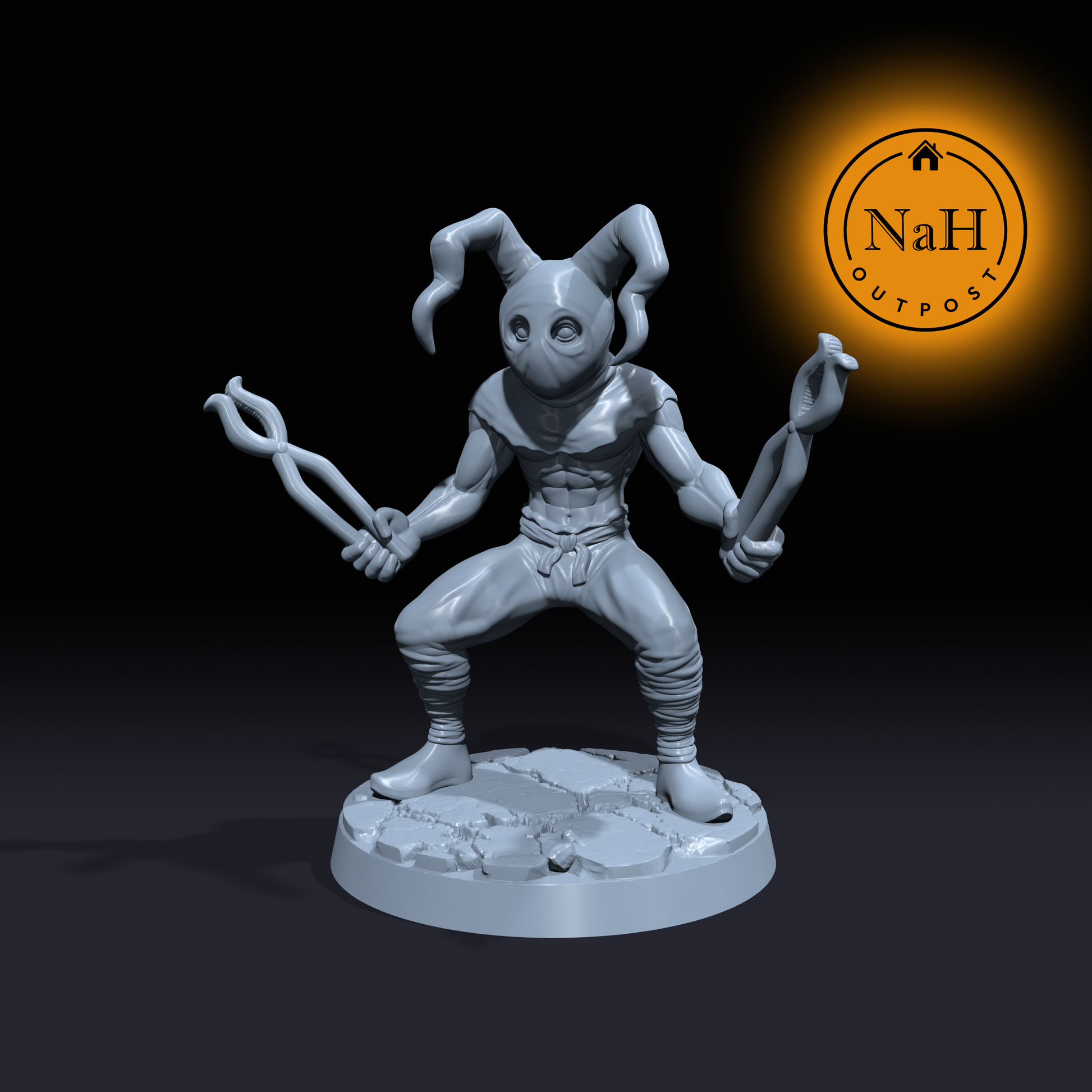 Harrower, the Flesh Ripper | Plierfiend Torturer miniature for Tabletop games like D&D and War Gaming| Dungeons and Dragons Mini | RN estudio