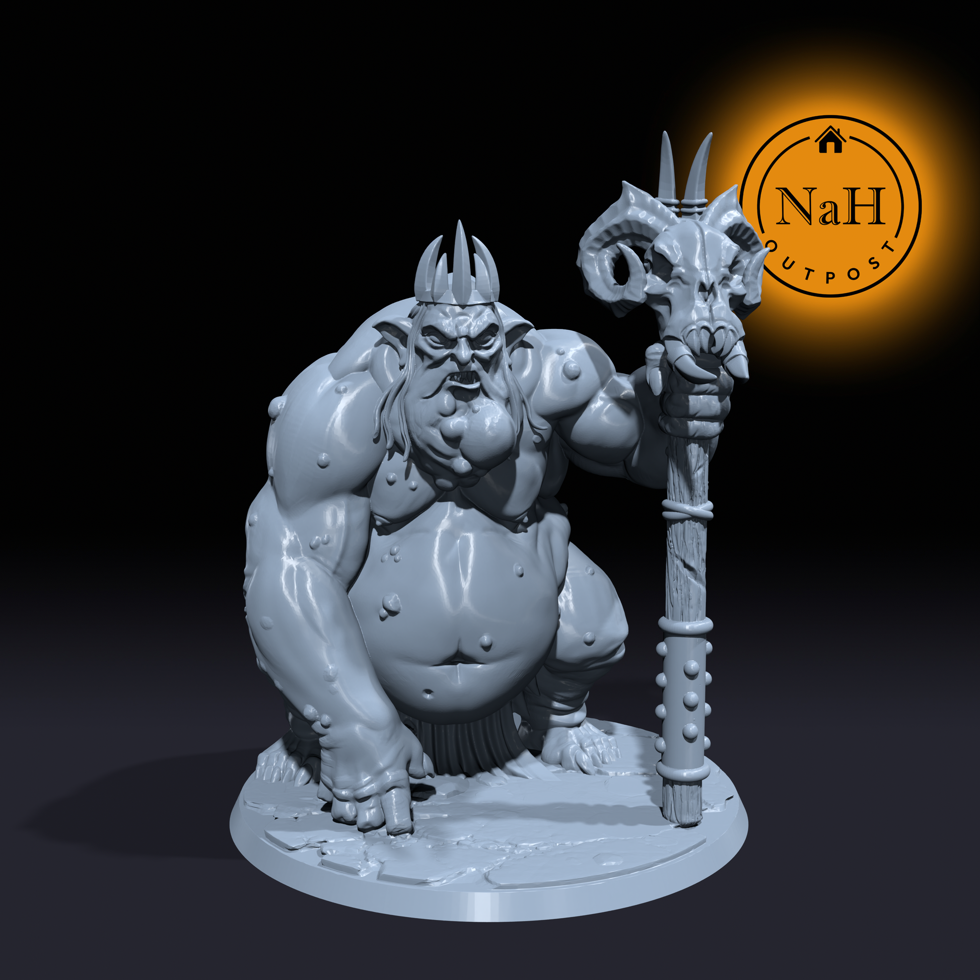 Grishnak, the Goblin King | Great Goblin miniature for Tabletop games like D&D and War Gaming| Dungeons and Dragons Mini | RN estudio
