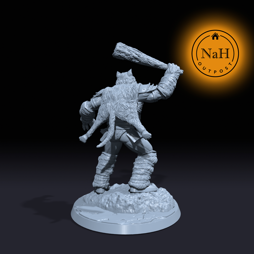 Hargash Bonebreaker | Wyrwaldo | Berserker miniature for Tabletop games like D&D and War Gaming| Dungeons and Dragons Mini | RN estudio