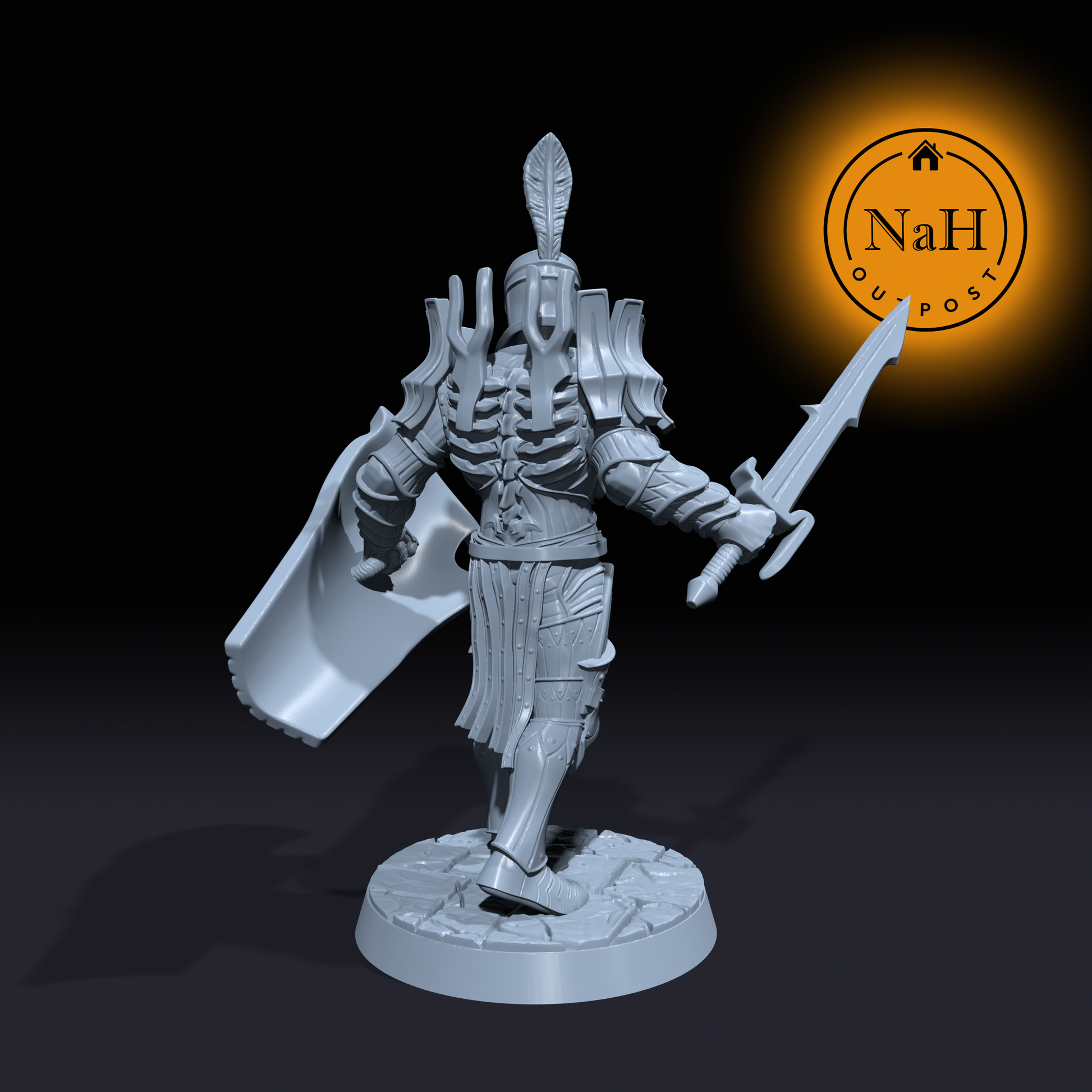 Amladril Shadowbane | Death Knight Paladin Miniature | Tabletop Games D&D War Gaming | Dungeons and Dragons Mini