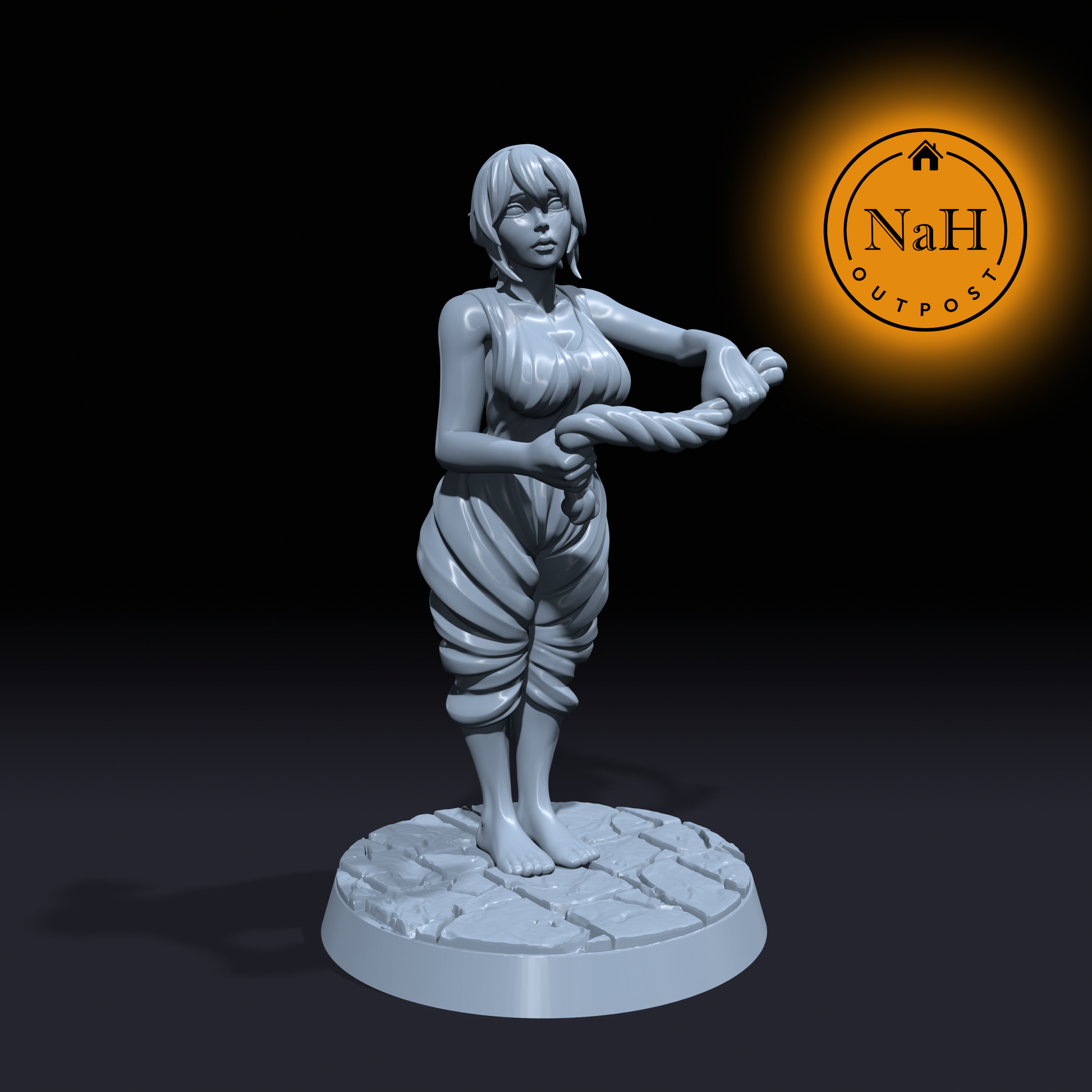 Beth Linenmaid | Washing Girl Townsfolk Miniature | Tabletop Games D&D War Gaming | Dungeons and Dragons Mini