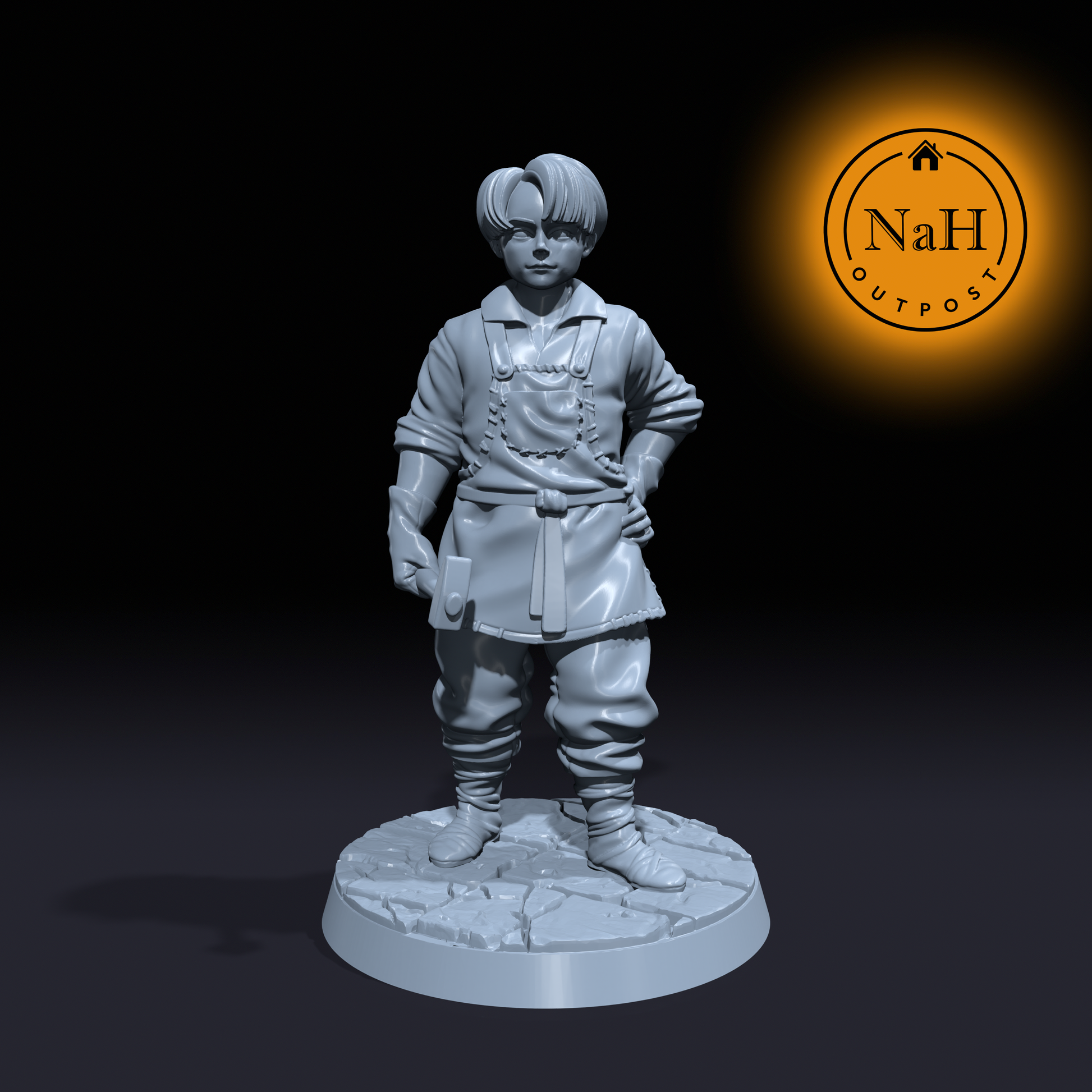 Dan Smithson | Young Blacksmith Apprentice Miniature | Tabletop Games D&D War Gaming | Dungeons and Dragons Mini