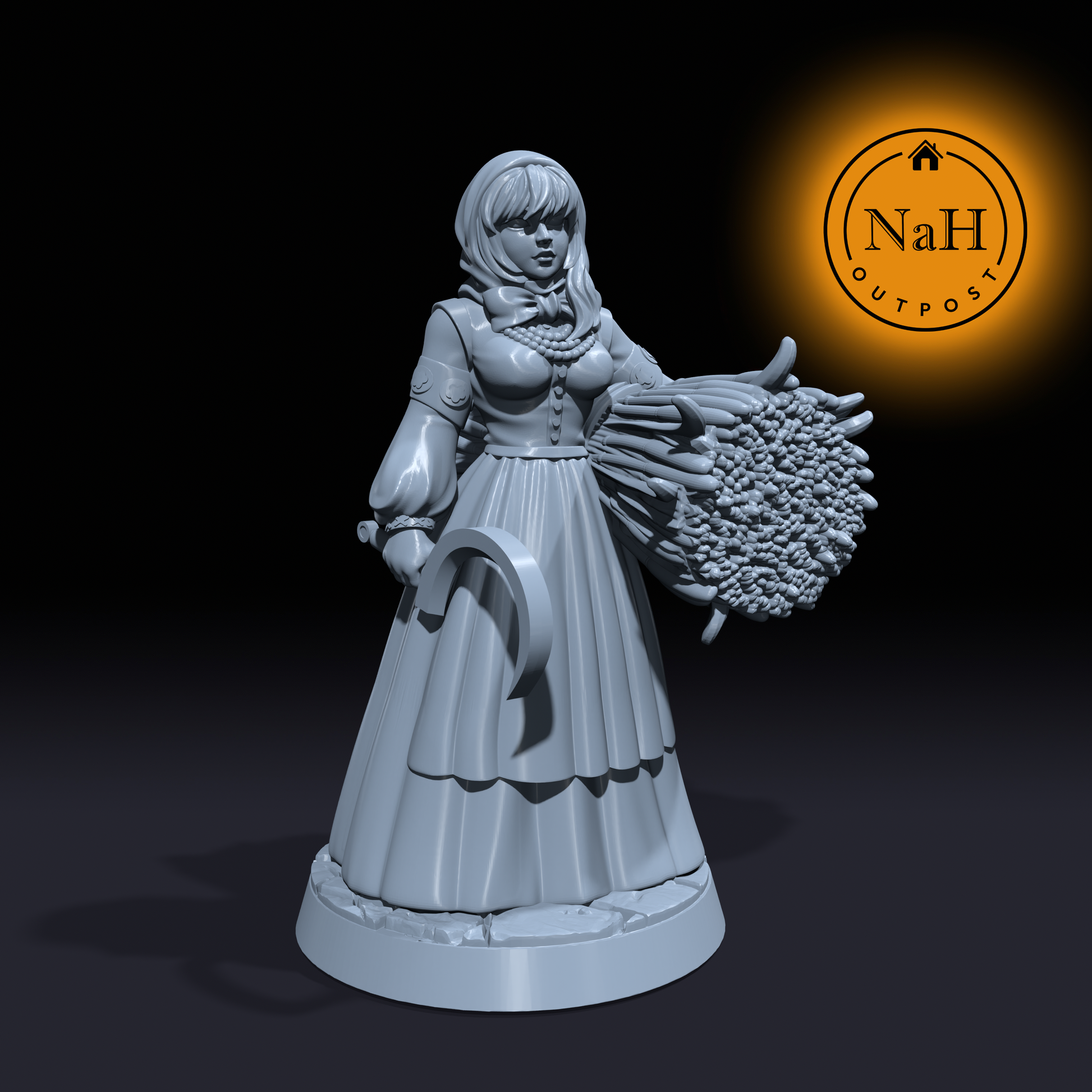 Margaret Hayfield | Farmer Townsfolk Miniature | Tabletop Games D&D War Gaming | Dungeons and Dragons Mini