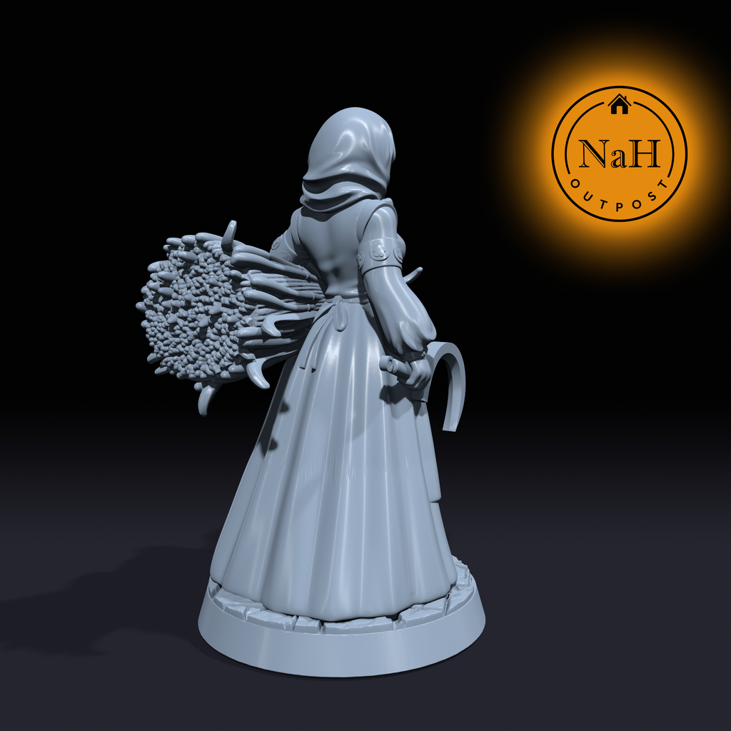 Margaret Hayfield | Farmer Townsfolk Miniature | Tabletop Games D&D War Gaming | Dungeons and Dragons Mini