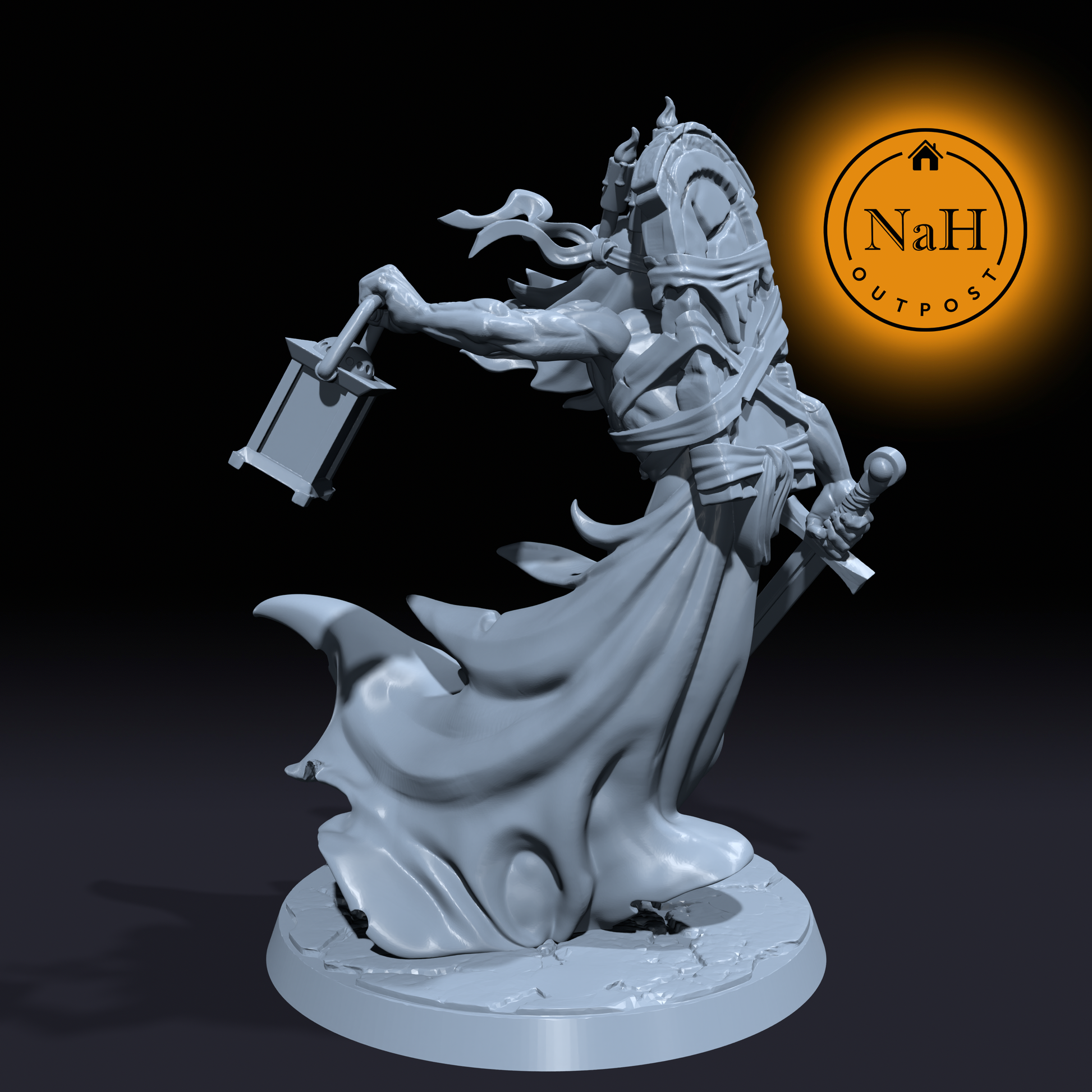 Tholmar, the Wraith King| Wraithlord | Undead miniature for Tabletop games like D&D and War Gaming| Dungeons and Dragons Mini | RN estudio