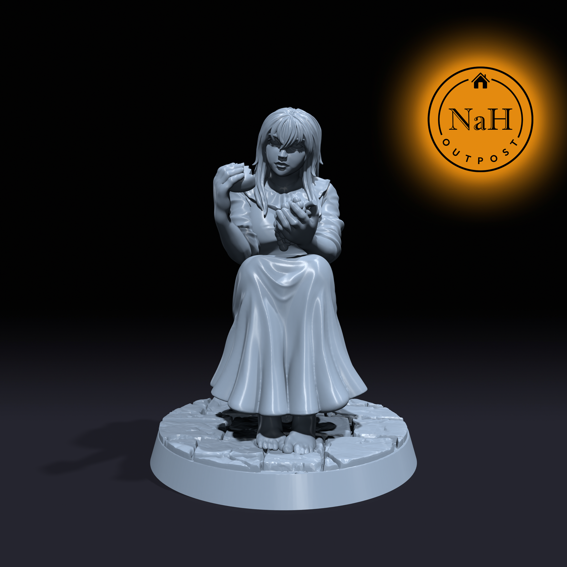 Violett Grapeheart | Female Townsfolk Miniature | Tabletop Games D&D War Gaming | Dungeons and Dragons Mini