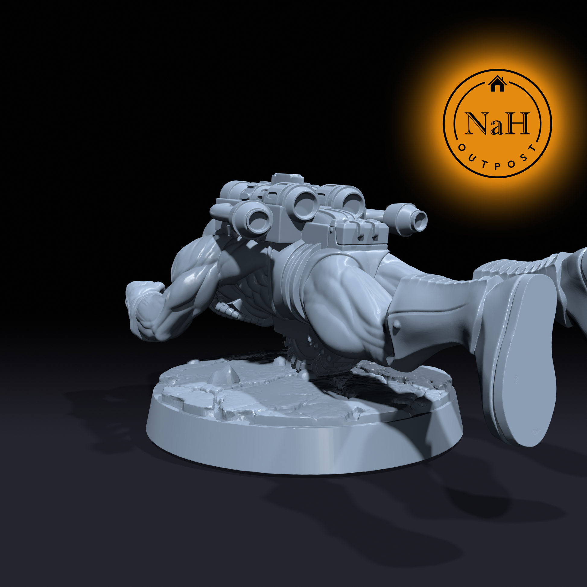Rolen Steamgear | Charging Hotrod | Rocket man | Artificer miniature for Tabletop games like D&D and War Gaming| Dungeons and Dragons Mini | RN estudio