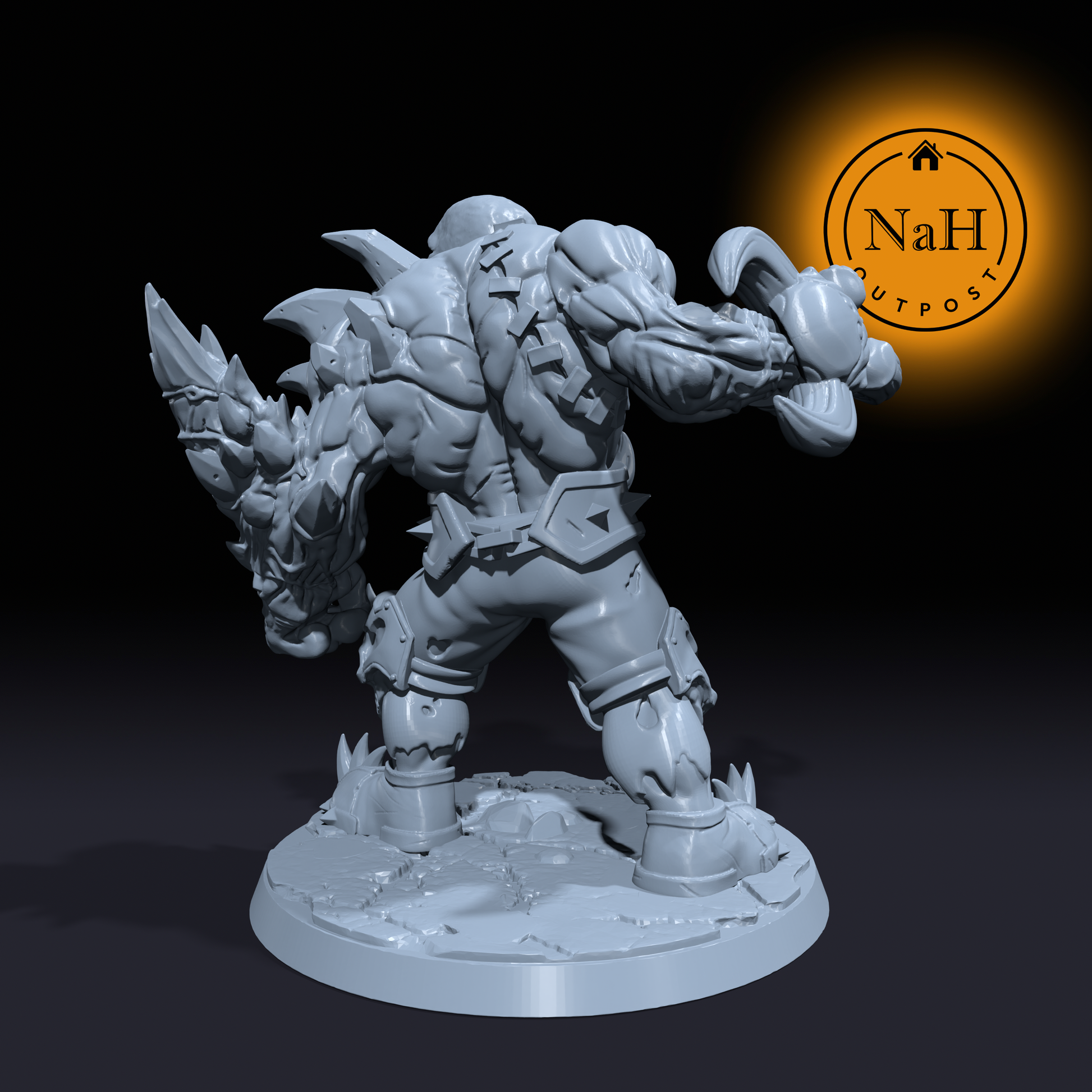 Rotfang, the Undead Terror | Ogre Zombie | Undead miniature for Tabletop games like D&D and War Gaming| Dungeons and Dragons Mini | RN estudio