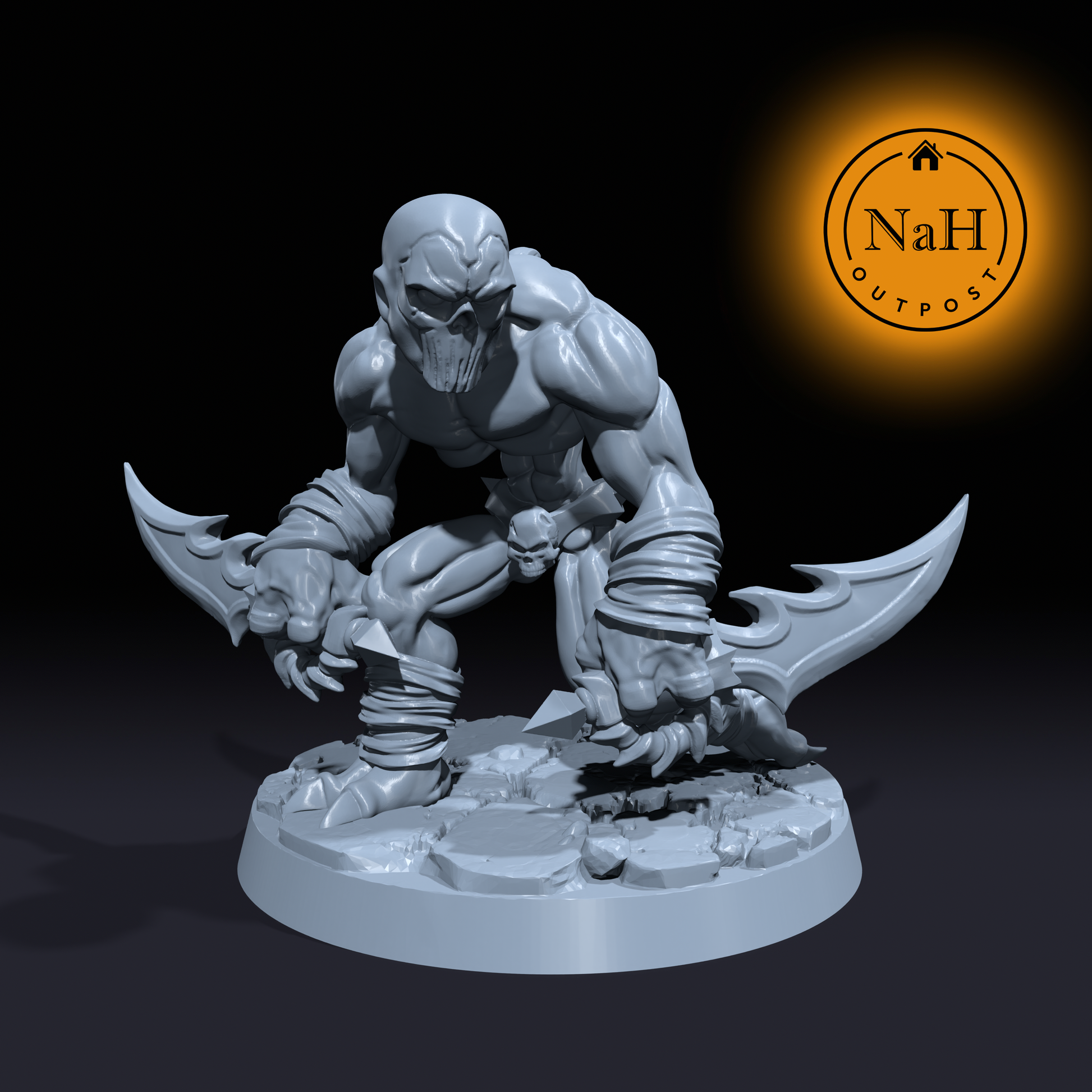 Zarek Darksworn | Death | Shadow Stalker miniature for Tabletop games like D&D and War Gaming| Dungeons and Dragons Mini | RN estudio