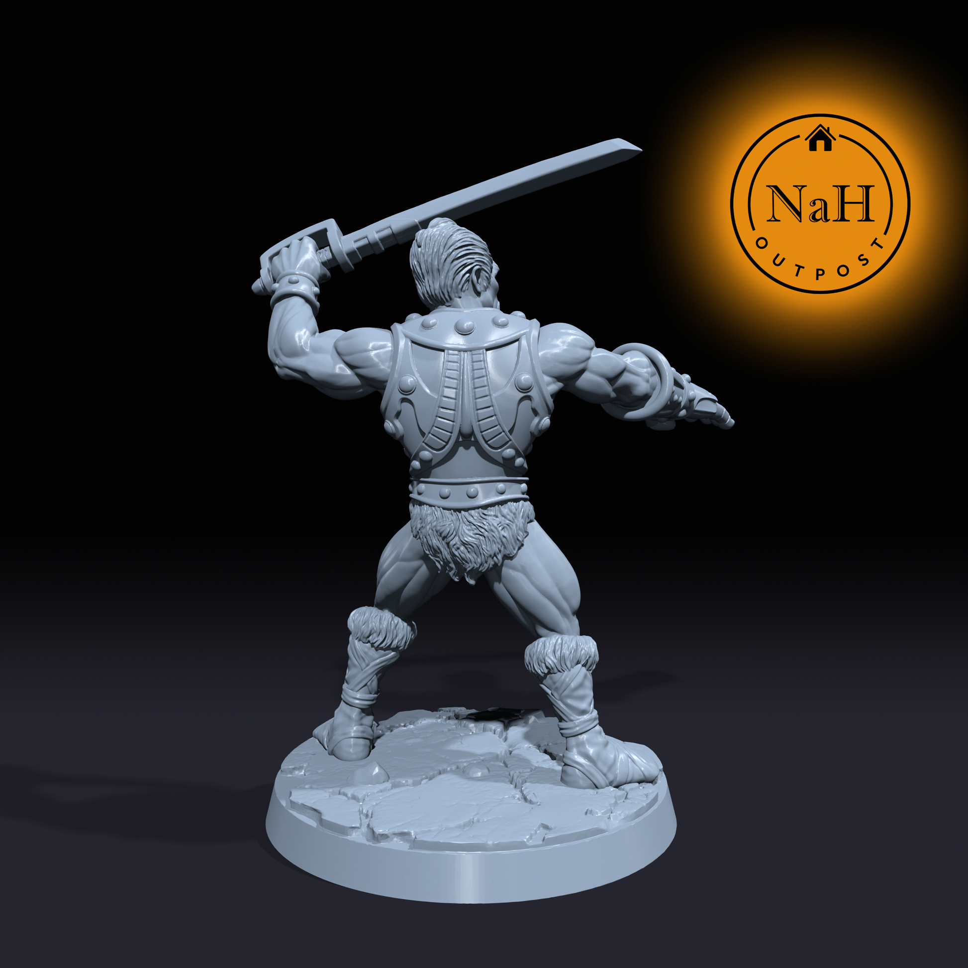 Shiatsu Steelblade | Human fighter | Barbarian Rogue miniature for Tabletop games like D&D and War Gaming| Dungeons and Dragons Mini | RN estudio