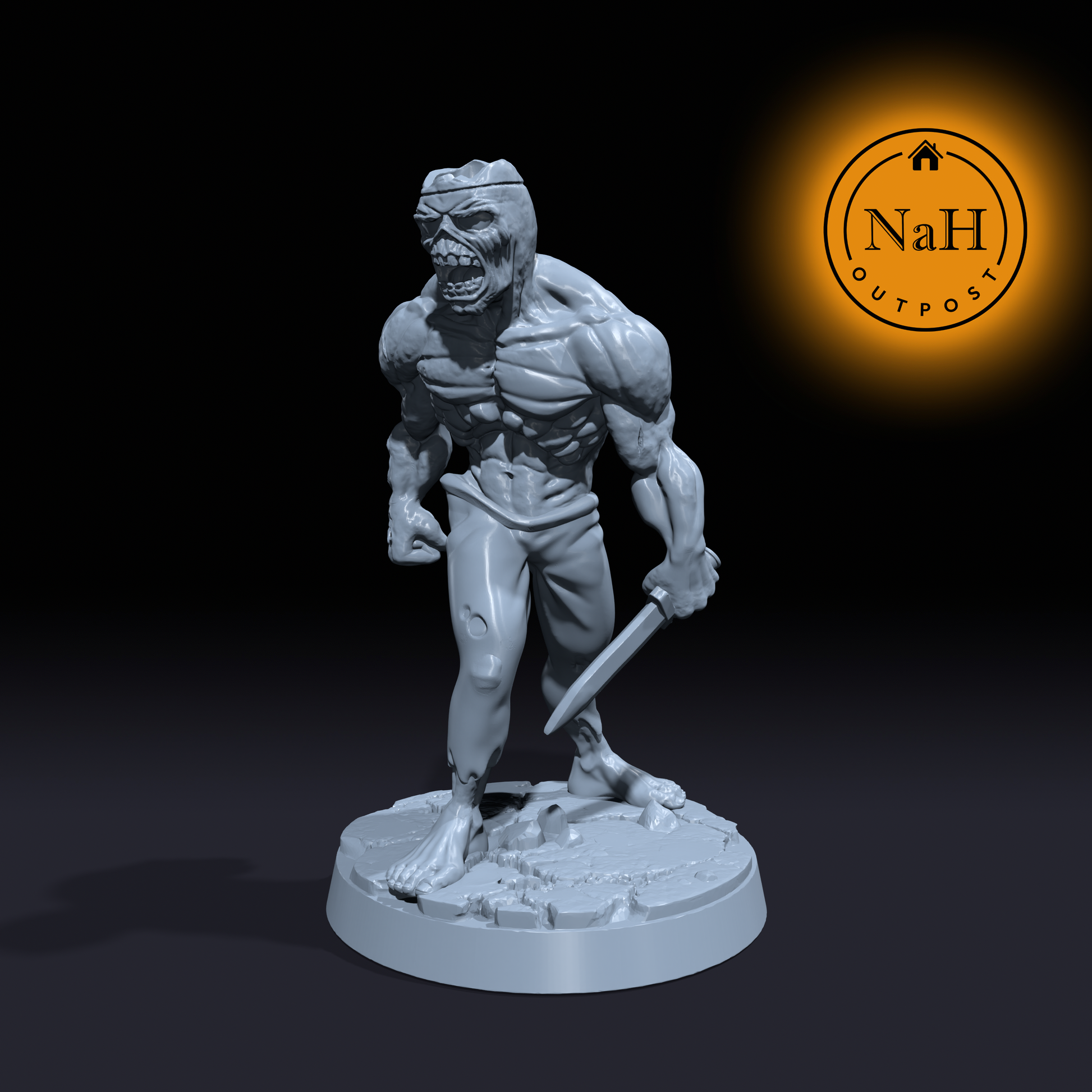 Fleshrot, the Cursed Blade | Sword Wielding Undead Ghoul miniature for Tabletop games like D&D and War Gaming| Dungeons and Dragons Mini | RN estudio