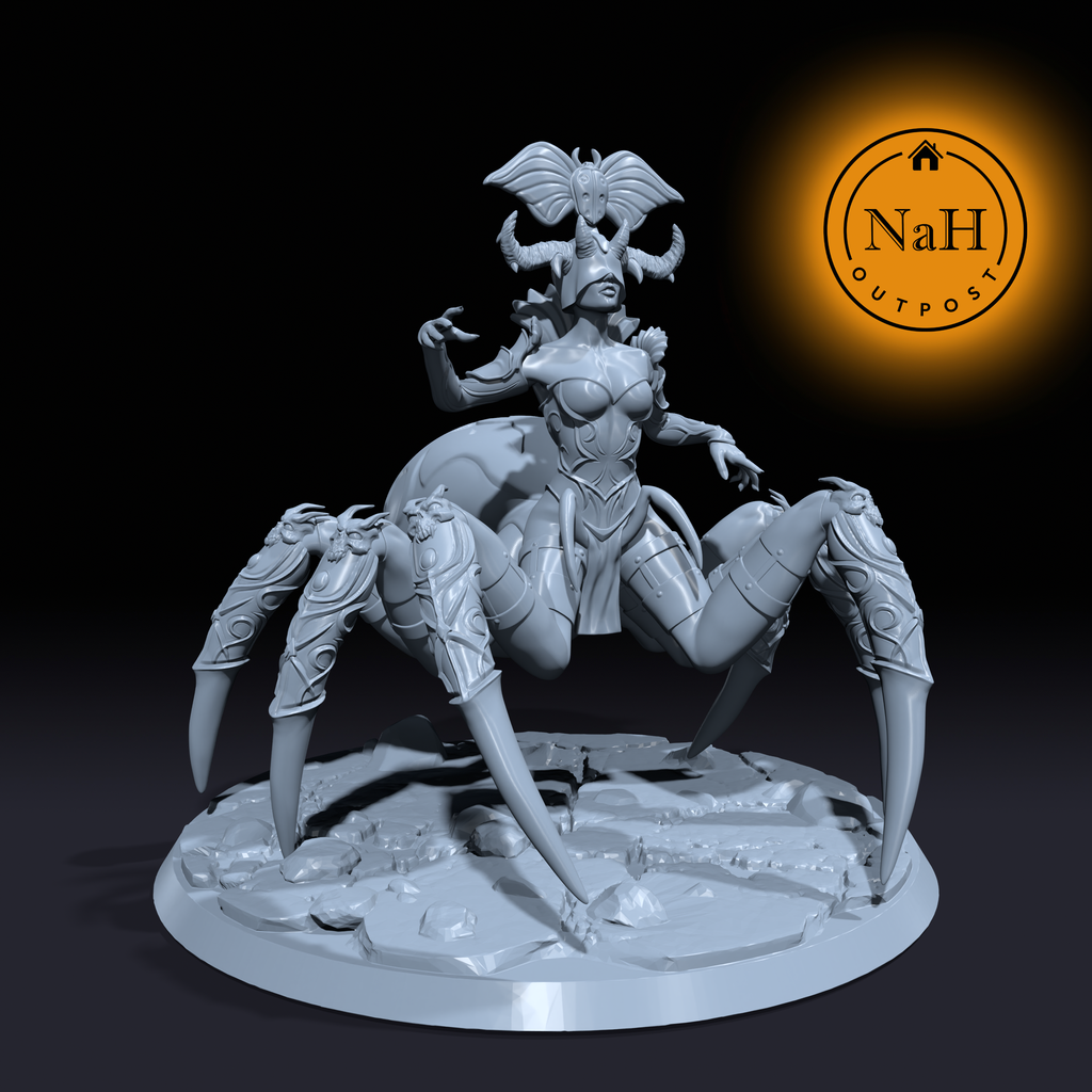 Maelith, the Shadow Spinner | Lolth | Demon Queen of Spiders Miniature for Tabletop games like D&D and War Gaming| Dungeons and Dragons Mini | RN estudio