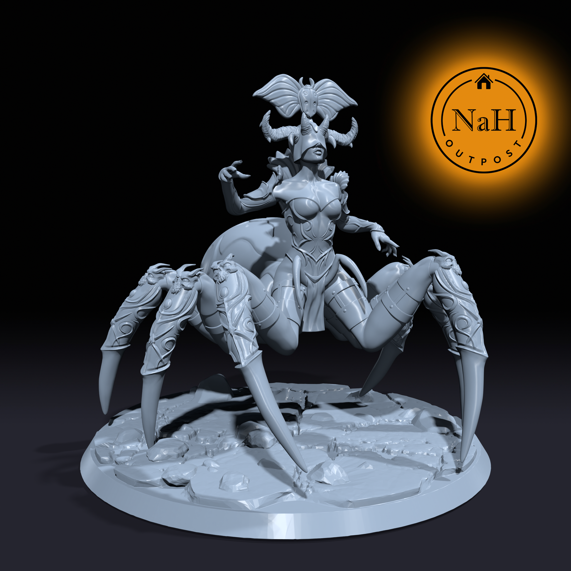 Maelith, the Shadow Spinner | Lolth | Demon Queen of Spiders Miniature for Tabletop games like D&D and War Gaming| Dungeons and Dragons Mini | RN estudio