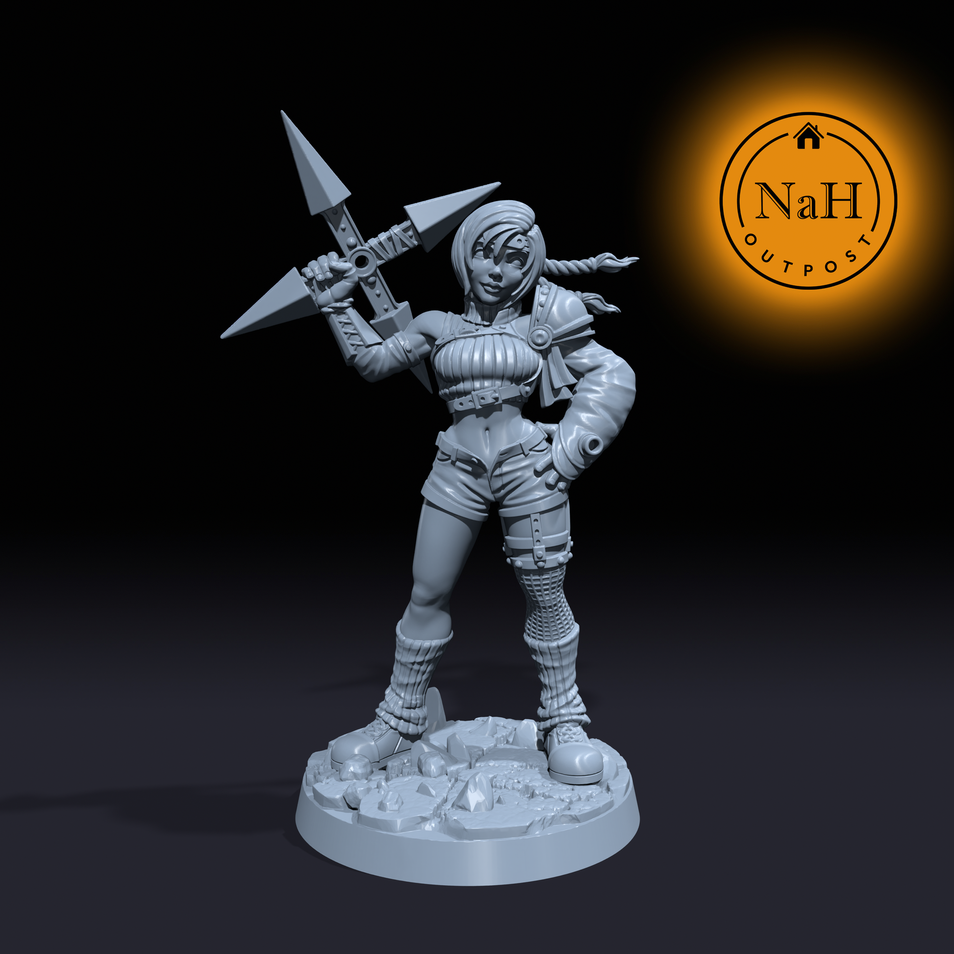 Hana Ironstrike | Julie Katsuragi | Female MonkMiniature for Tabletop games like D&D and War Gaming| Dungeons and Dragons Mini | RN estudio