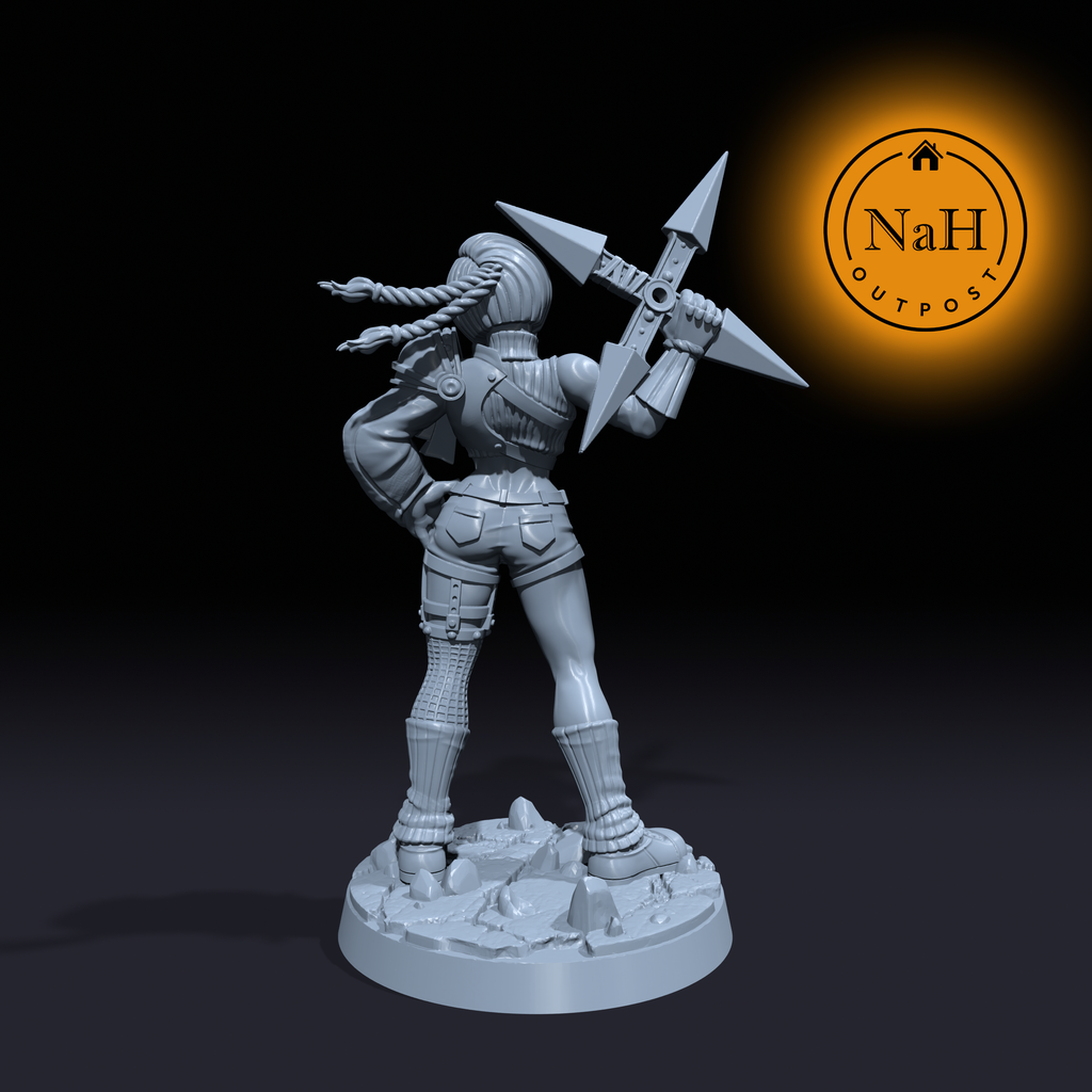 Hana Ironstrike | Julie Katsuragi | Female MonkMiniature for Tabletop games like D&D and War Gaming| Dungeons and Dragons Mini | RN estudio