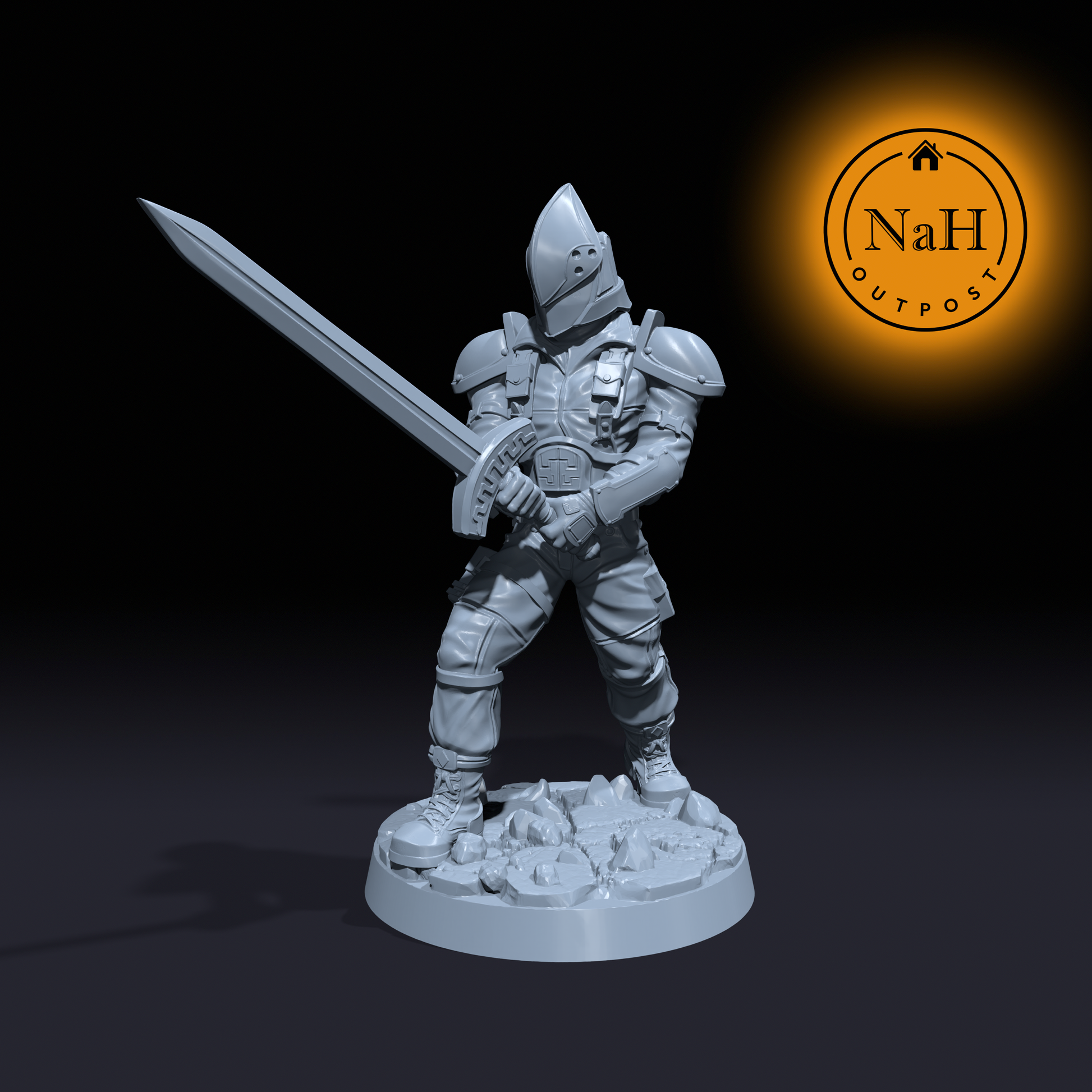 Ser Gregor Steelblade | Knight of the Order | Paladin fighter Miniature for Tabletop games like D&D and War Gaming| Dungeons and Dragons Mini | RN estudio