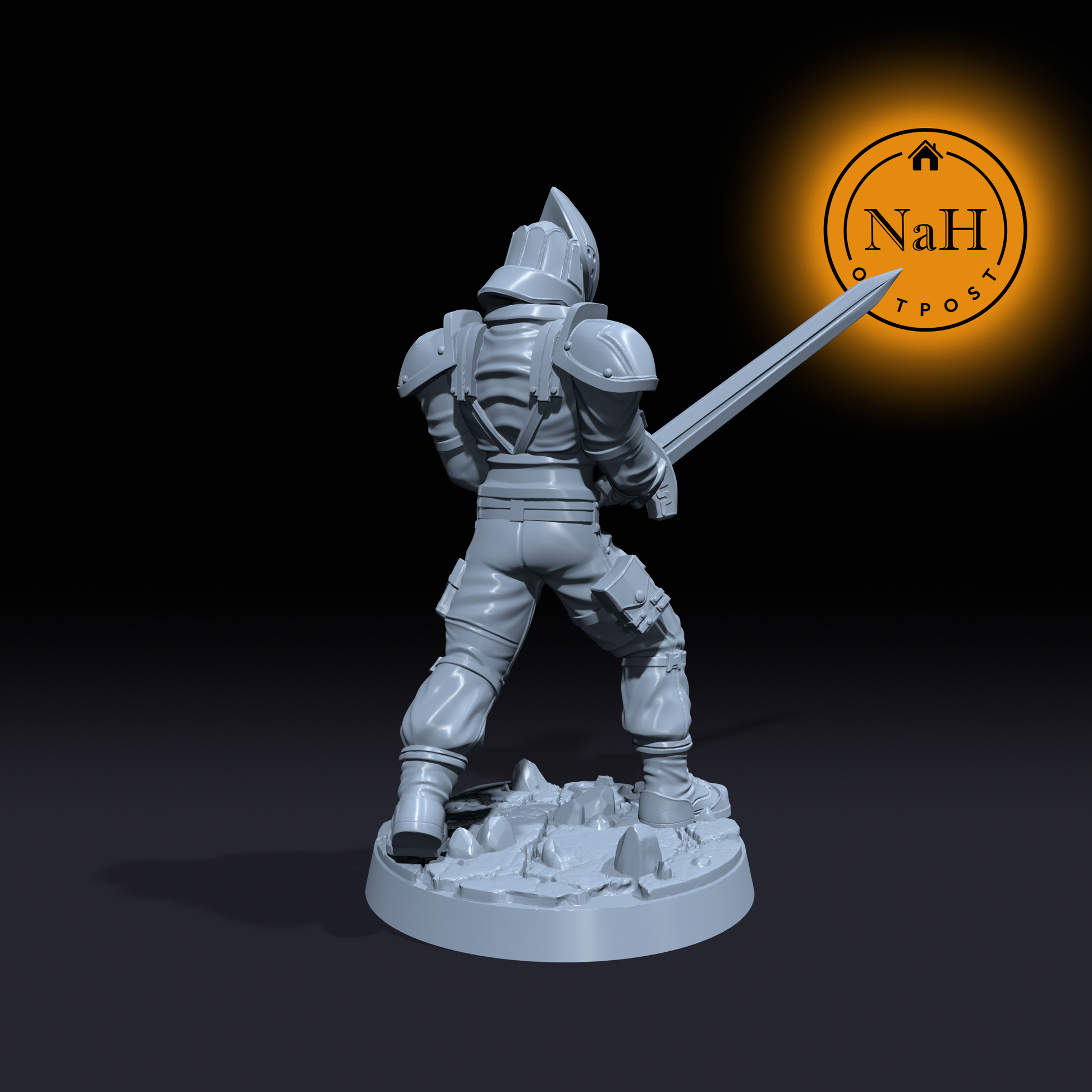 Ser Gregor Steelblade | Knight of the Order | Paladin fighter Miniature for Tabletop games like D&D and War Gaming| Dungeons and Dragons Mini | RN estudio